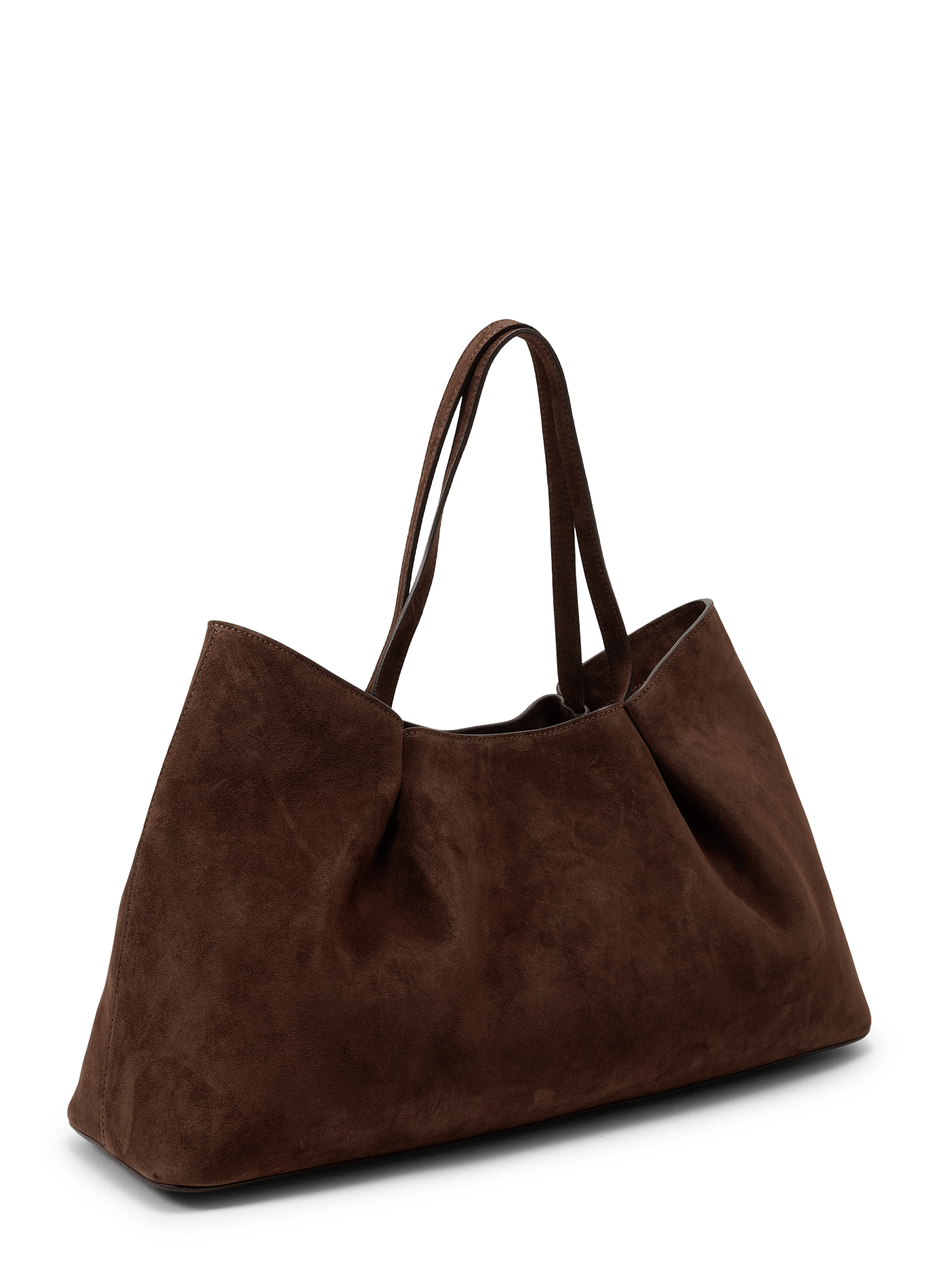Dimple Tote Suede Shopper aus Leder ELLEME Braun