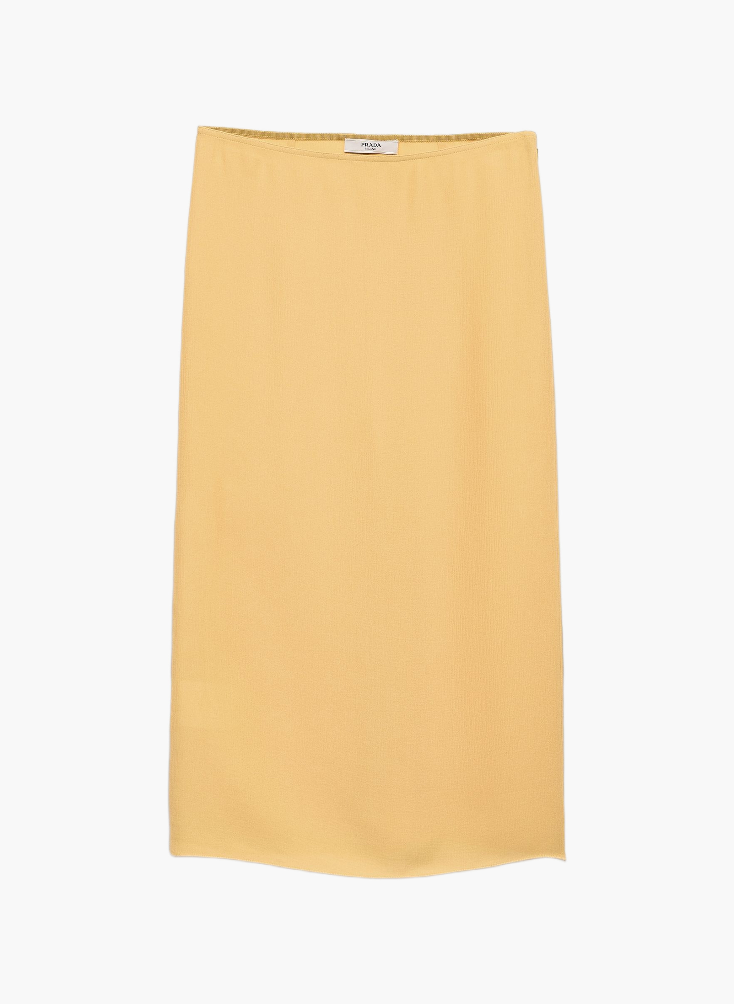 Jupe midi en triple mousseline PRADA Jaune