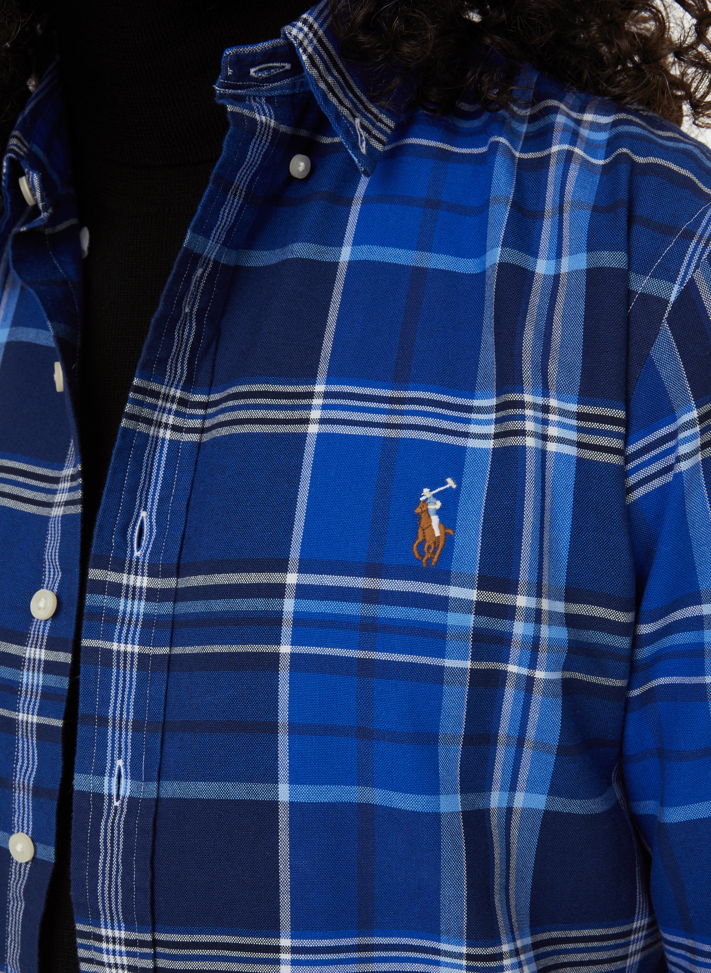 Slim-fit cotton check shirt POLO RALPH LAUREN Blue