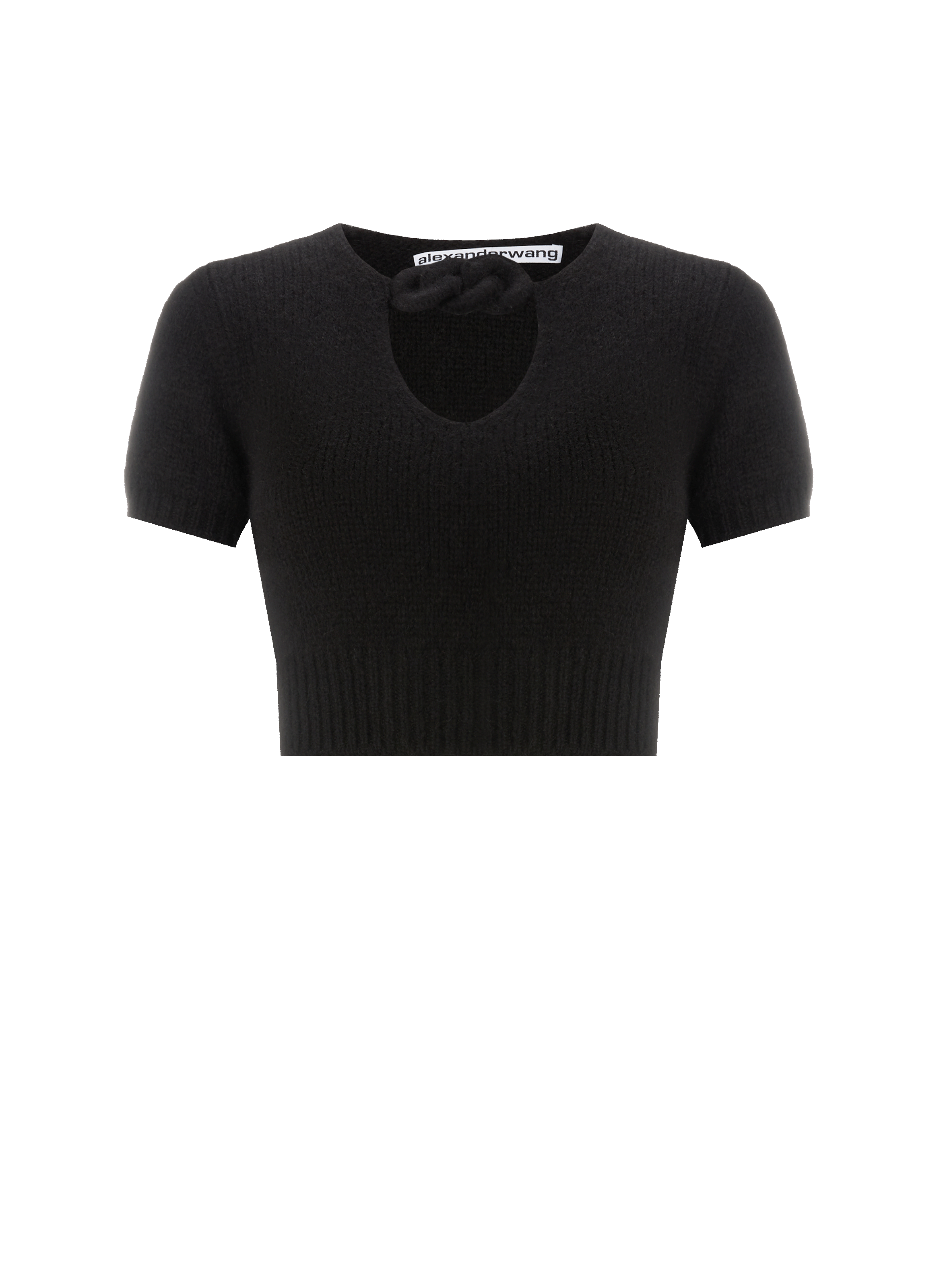 ALEXANDER WANG Cropped wool jumper  Black