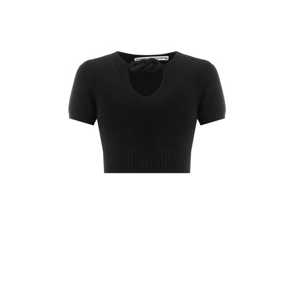 Pull cropped en laine