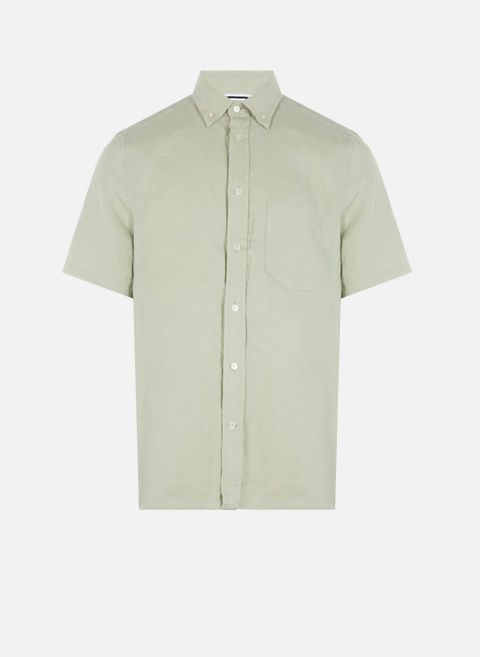 Plain linen shirt GreenAIGLE 
