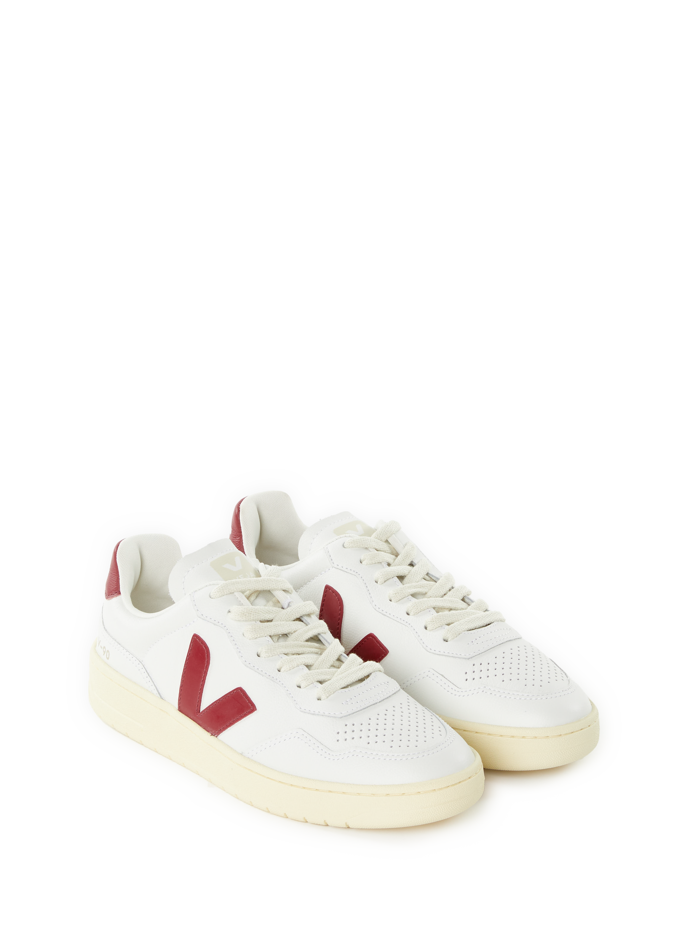 V-90 leather sneakers VEJA White