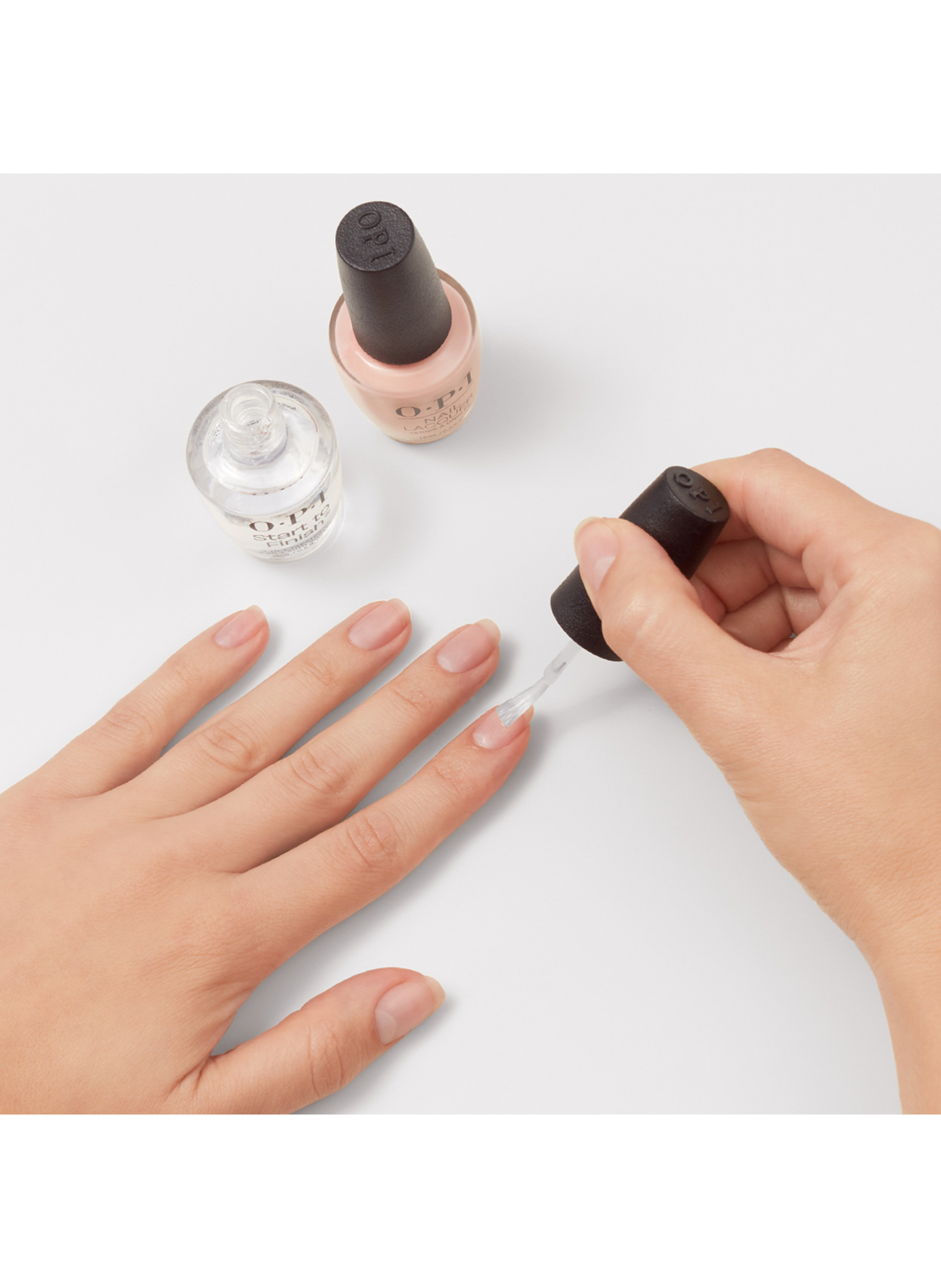 Start-to-Finish - Base, hardener, and top coat OPI No color
