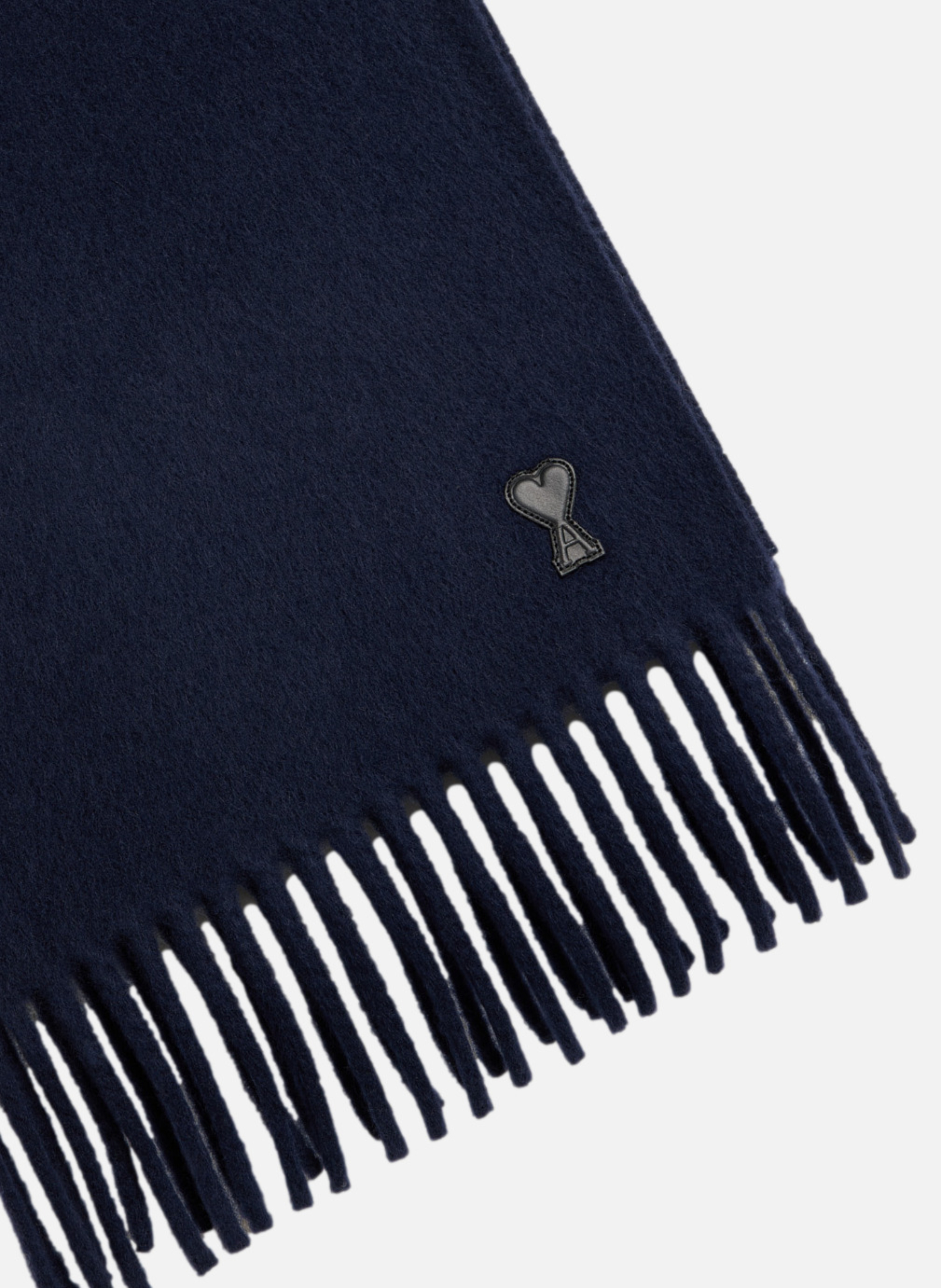 Echarpe patch en cuir ami de coeur unisexe AMI PARIS Bleu