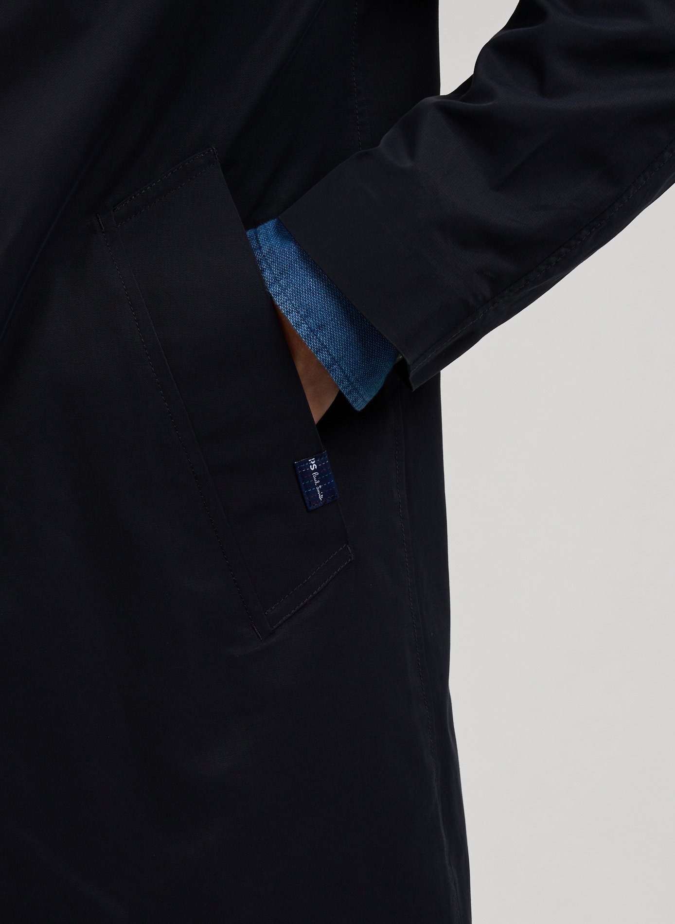 Light Mac Coat PAUL SMITH Blue