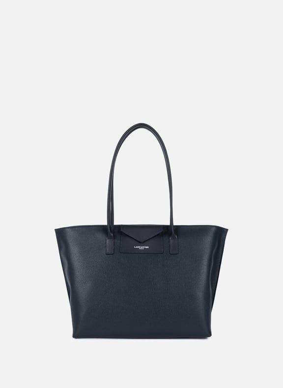 Grand sac cabas épaule - maya kba Bleu by LANCASTER LANCASTER Grand sac cabas épaule - maya kba Bleu