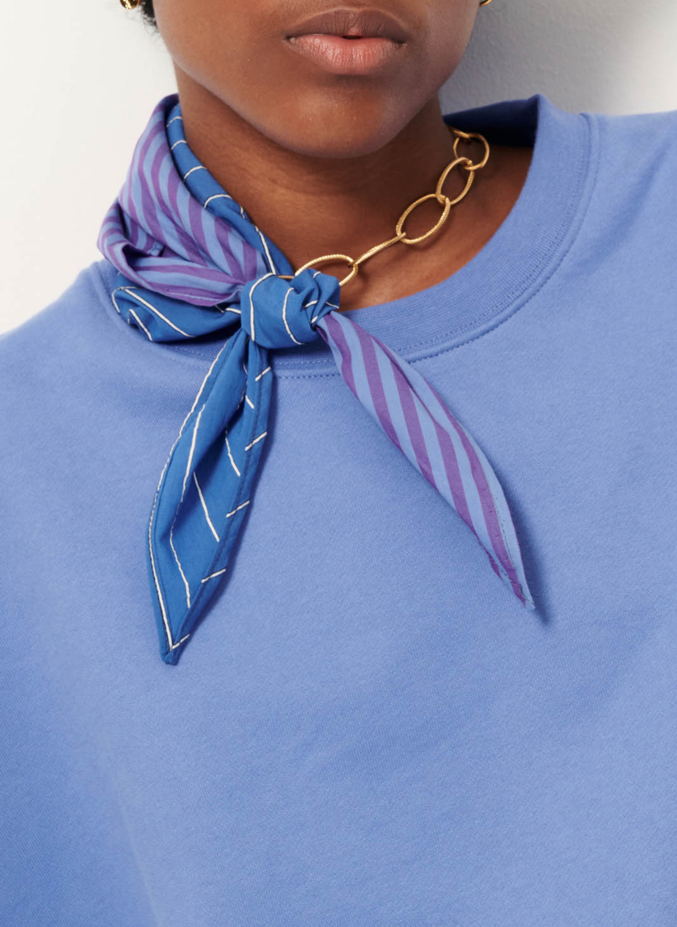 Sweat court oversize en coton isi SESSUN Bleu