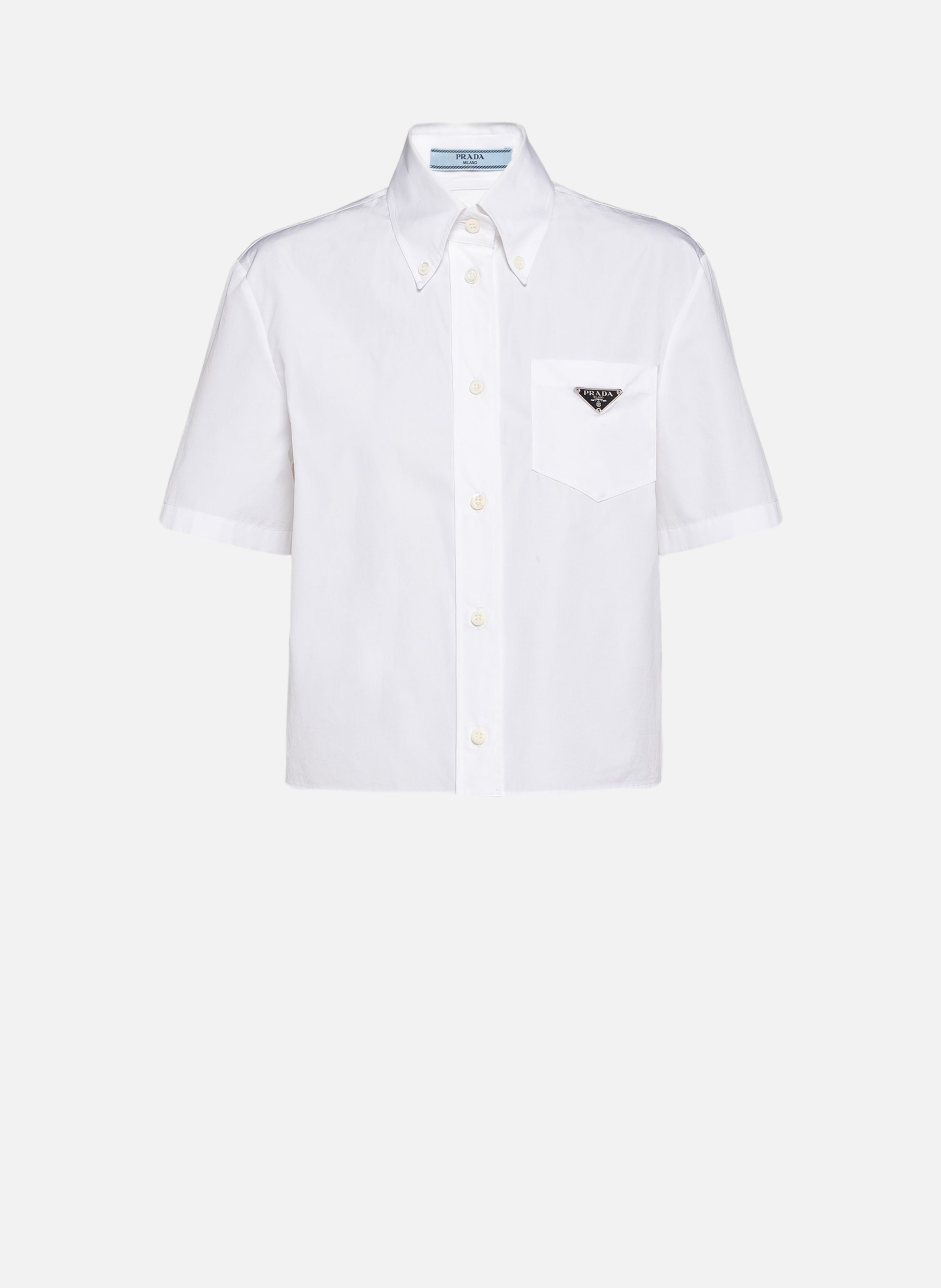 Chemise en popeline PRADA Blanc