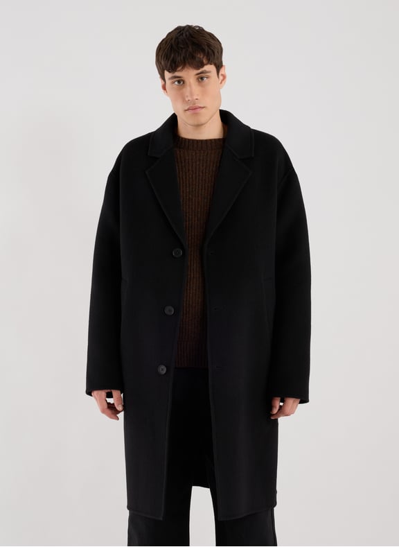 Straight wool coat Black by SAISON 1865 SAISON 1865 Straight wool coat Black