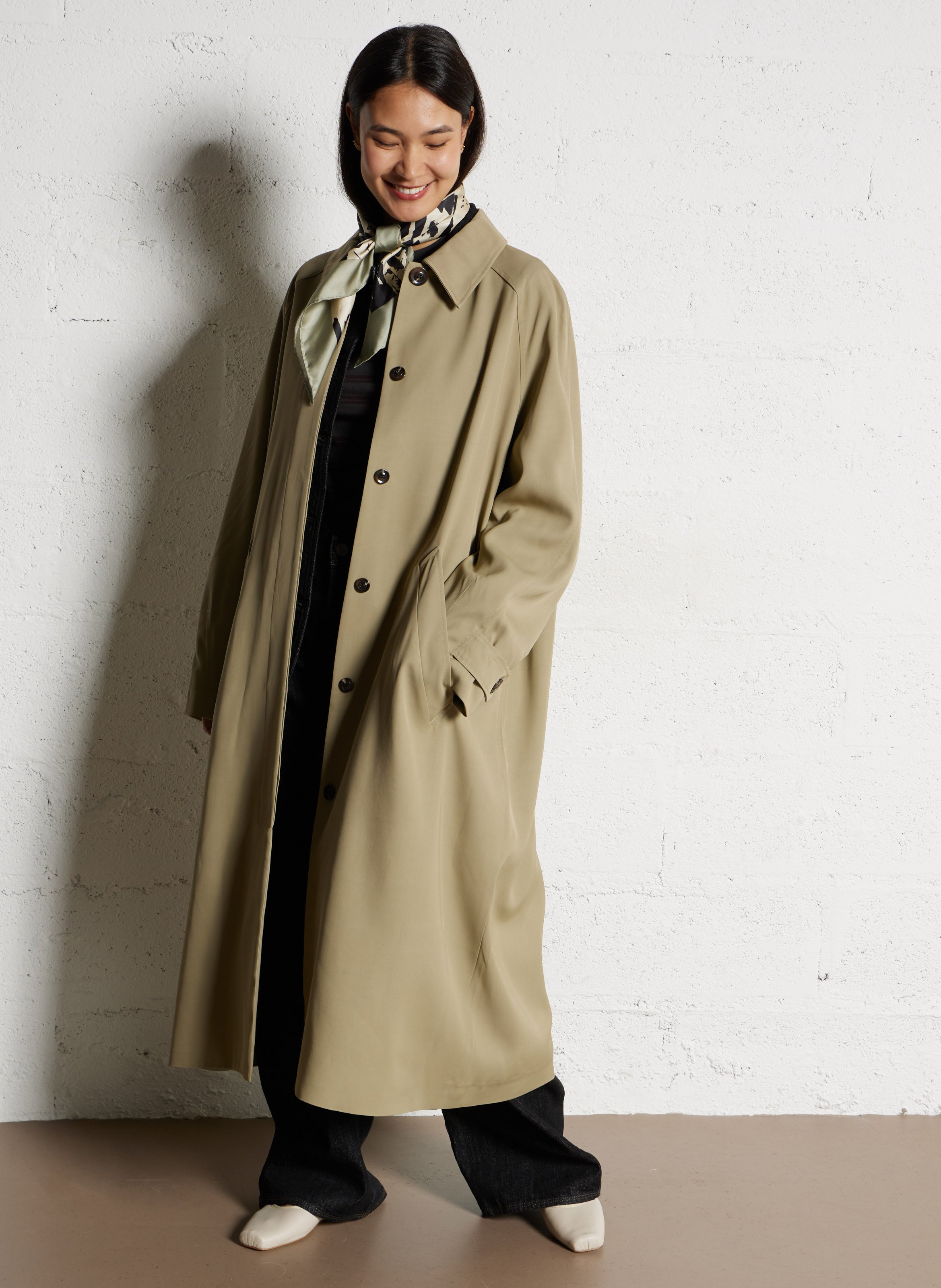 SOEUR Trench long ample uni fritz Vert