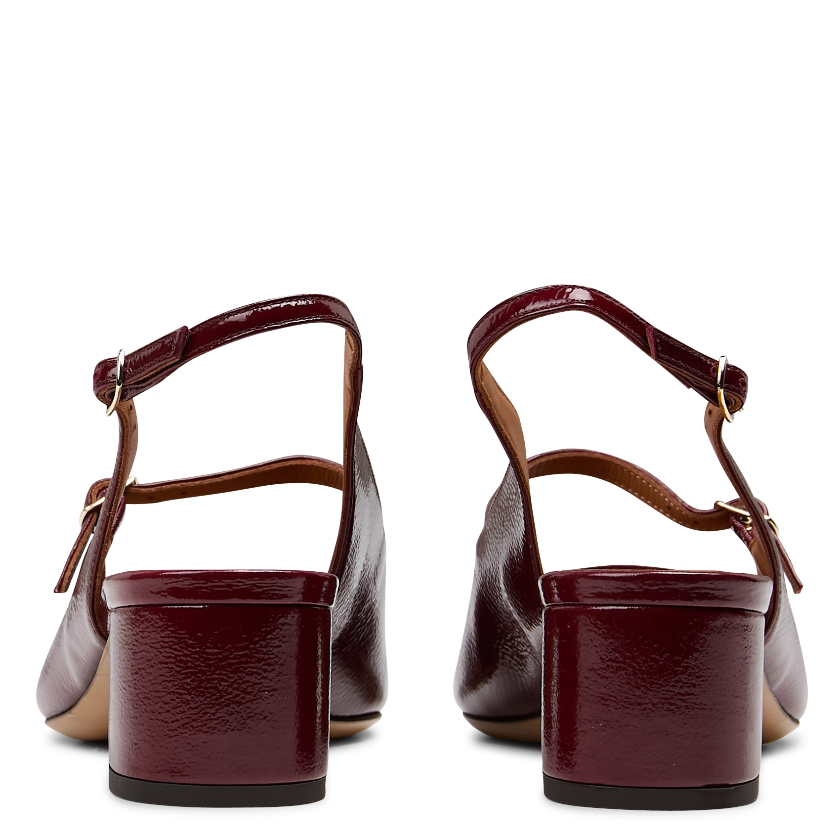 Babies en cuir vernis n°424 RIVECOUR Rouge