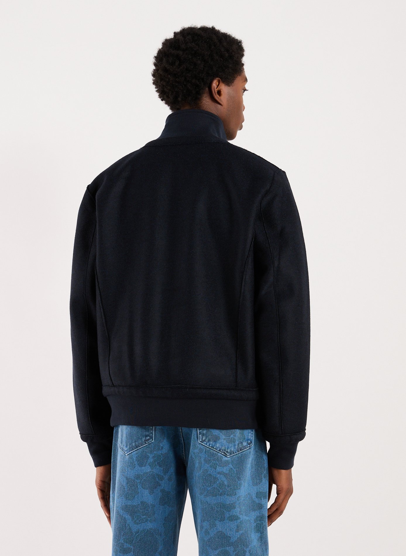 Blouson col montant Bleu