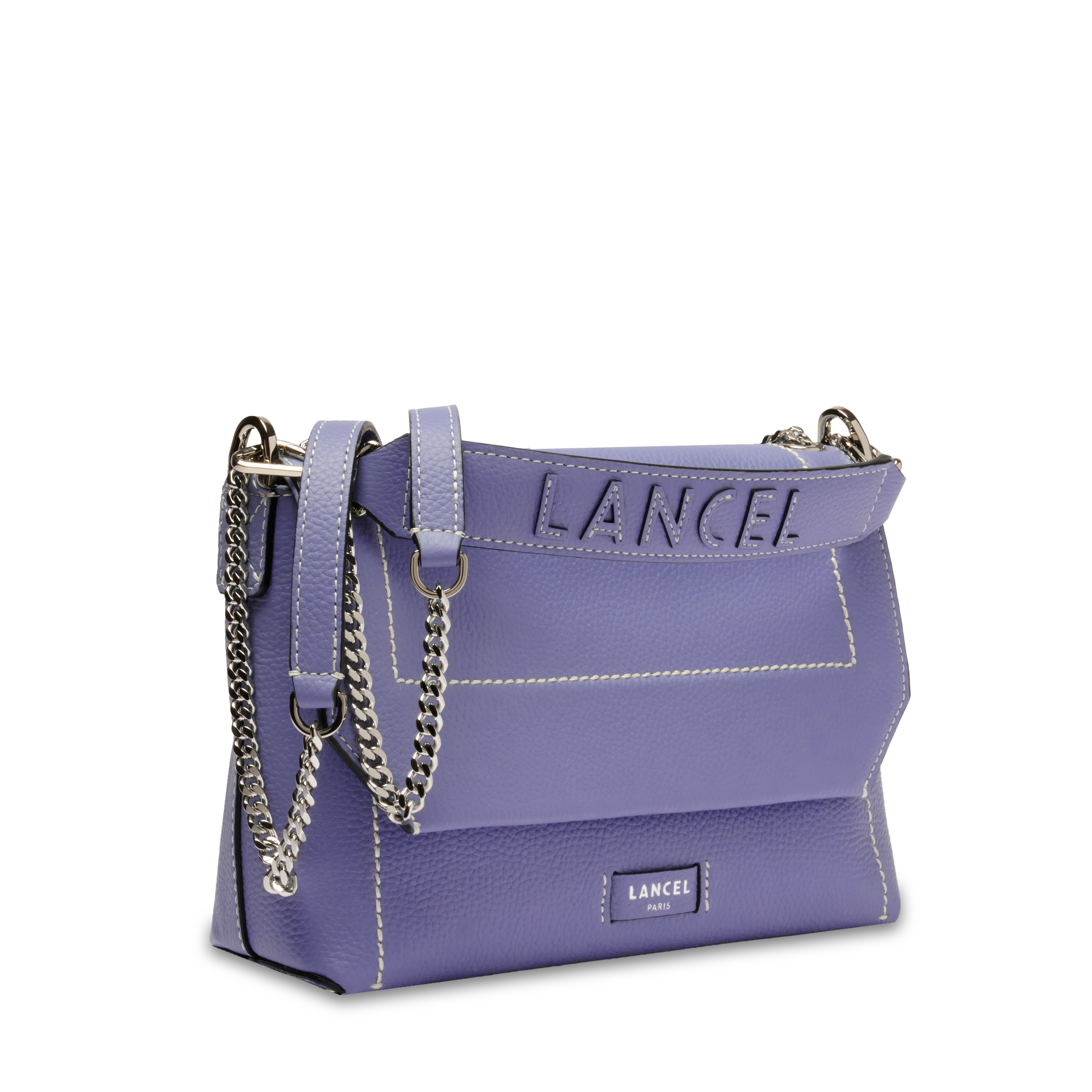 Sac rabat l ninon soft de lancel en cuir LANCEL Bleu