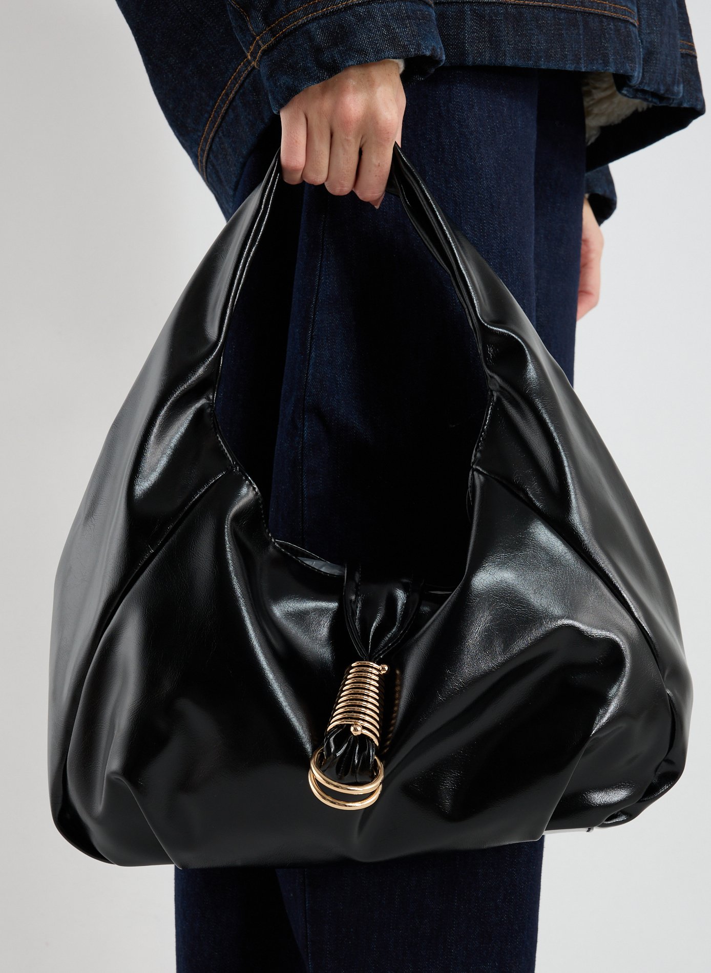 Solid color shoulder bag TOPSHOP Black