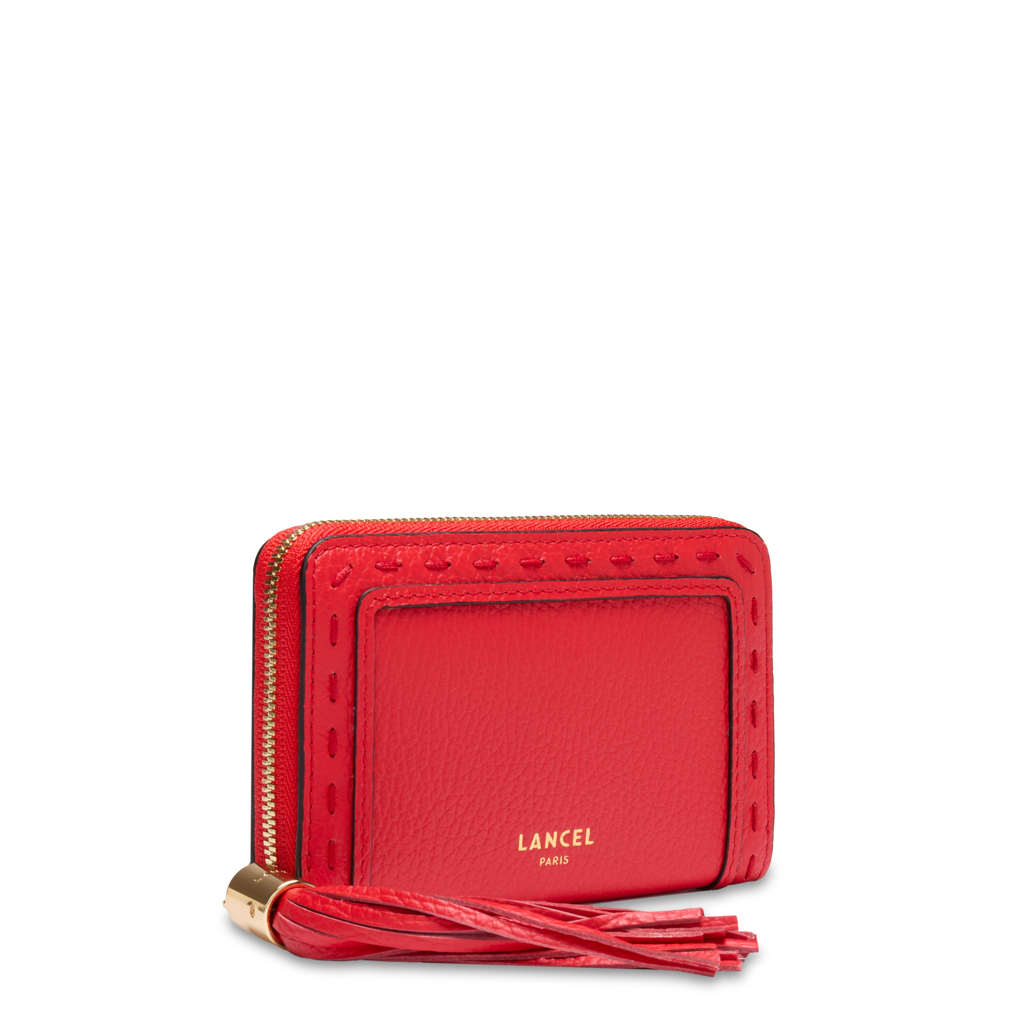 Portefeuille zippé premier flirt de lancel en cuir LANCEL Rouge