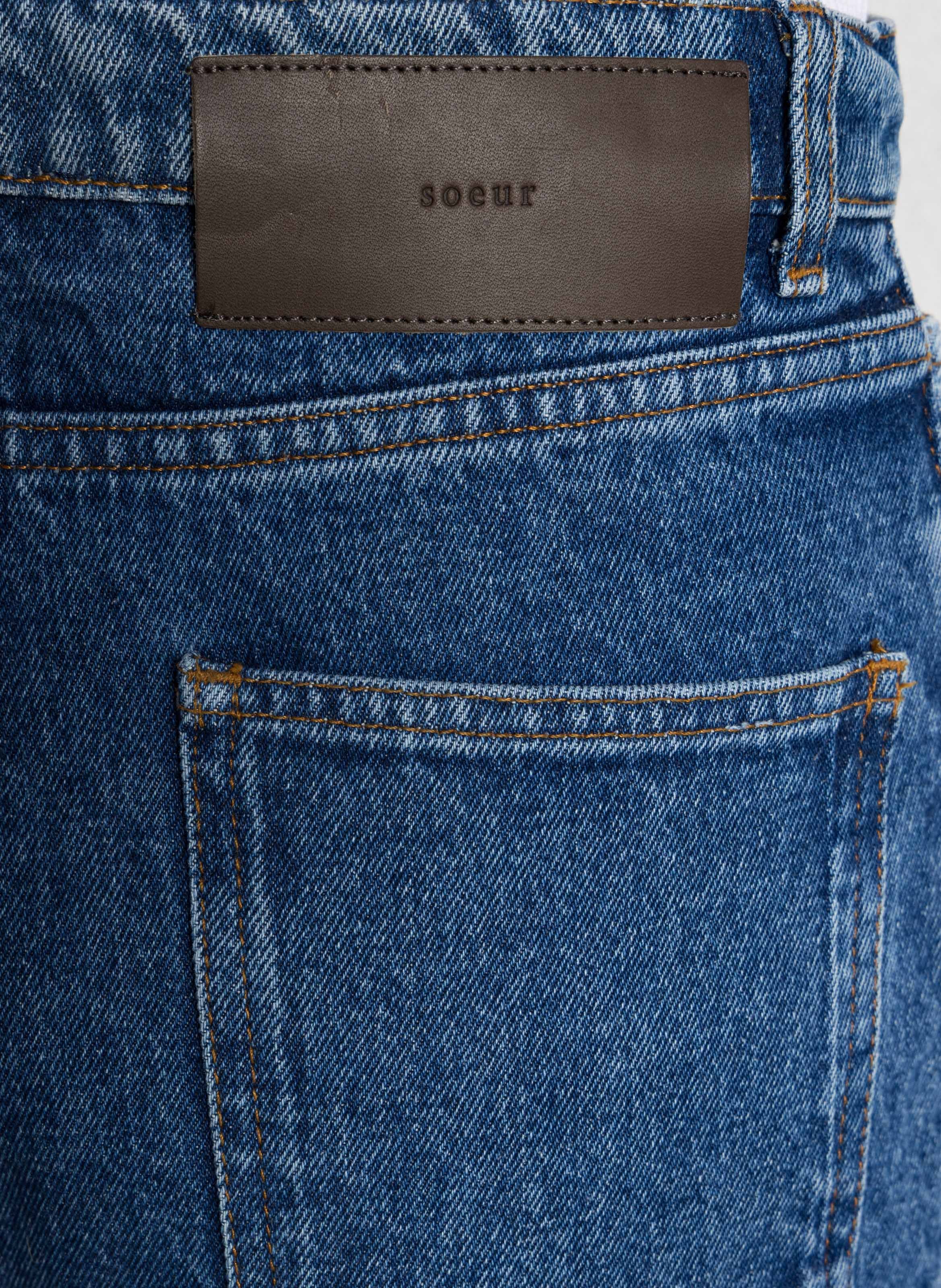 Jean droit en coton barnabe SOEUR Bleu