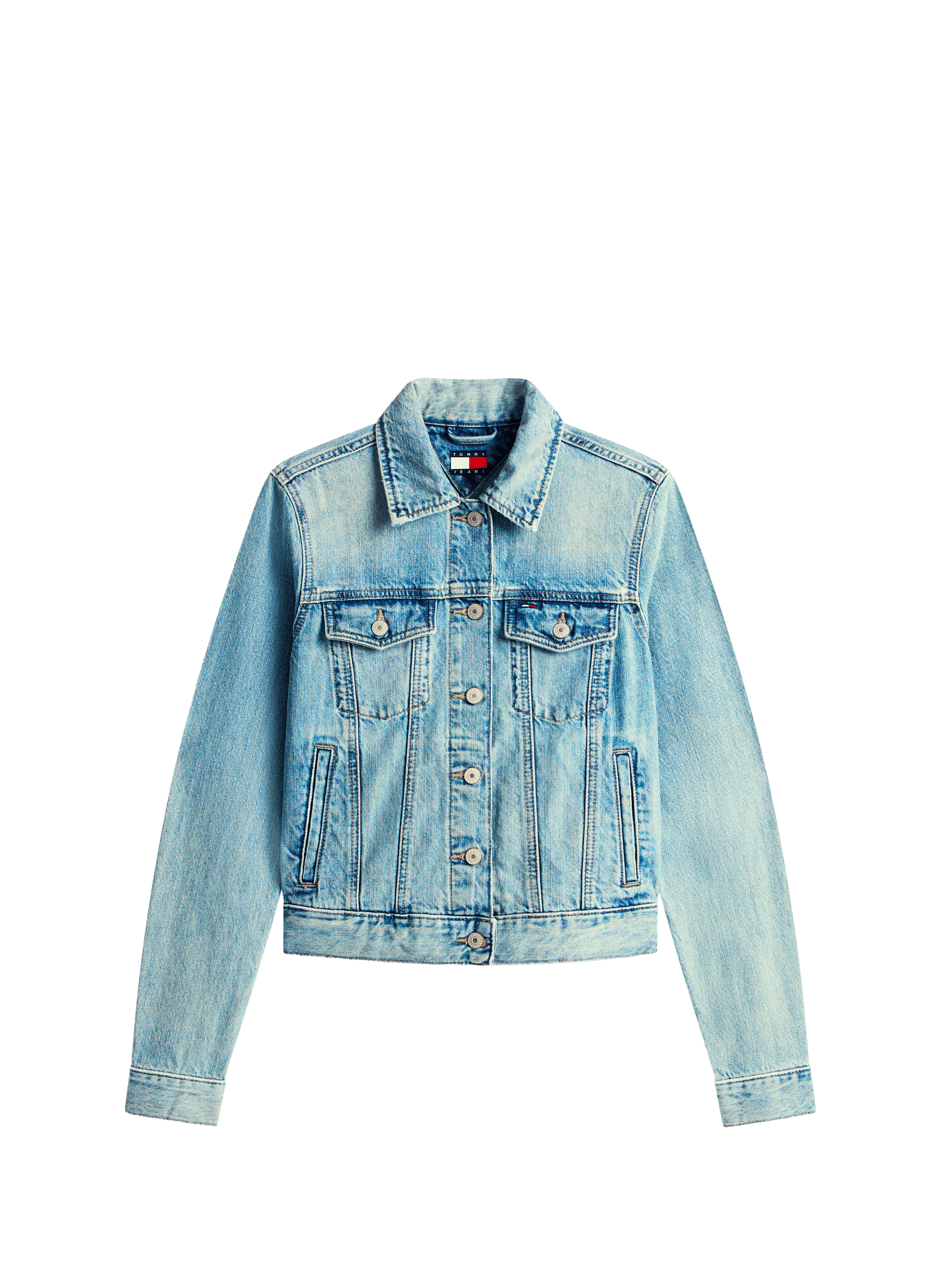 Veste en denim de coton TOMMY HILFIGER Bleu