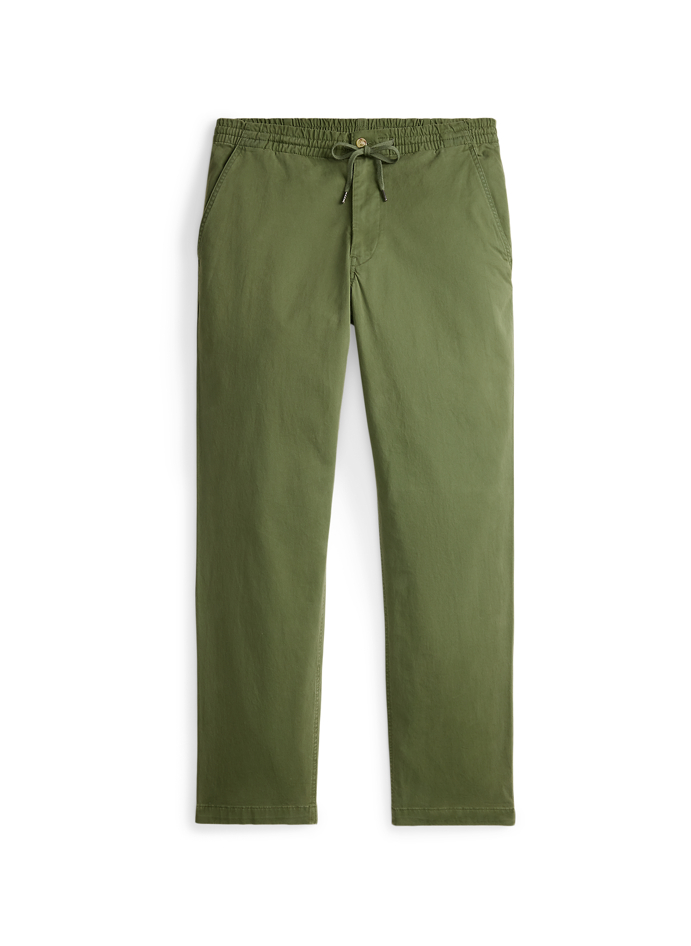 Pantalon droit taille élastiquée en coton POLO RALPH LAUREN Vert