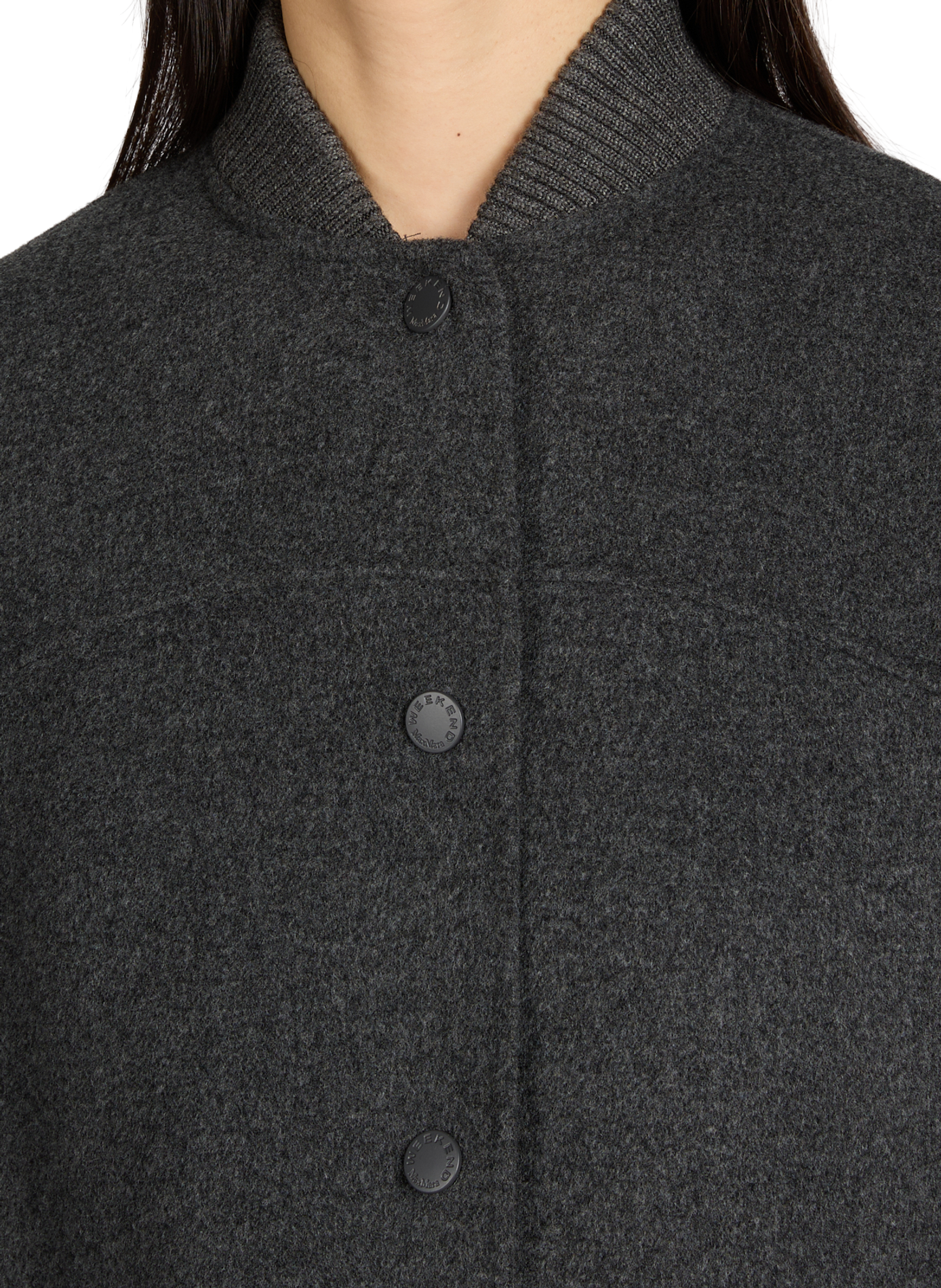 Long wool-blend coat WEEK END Grey