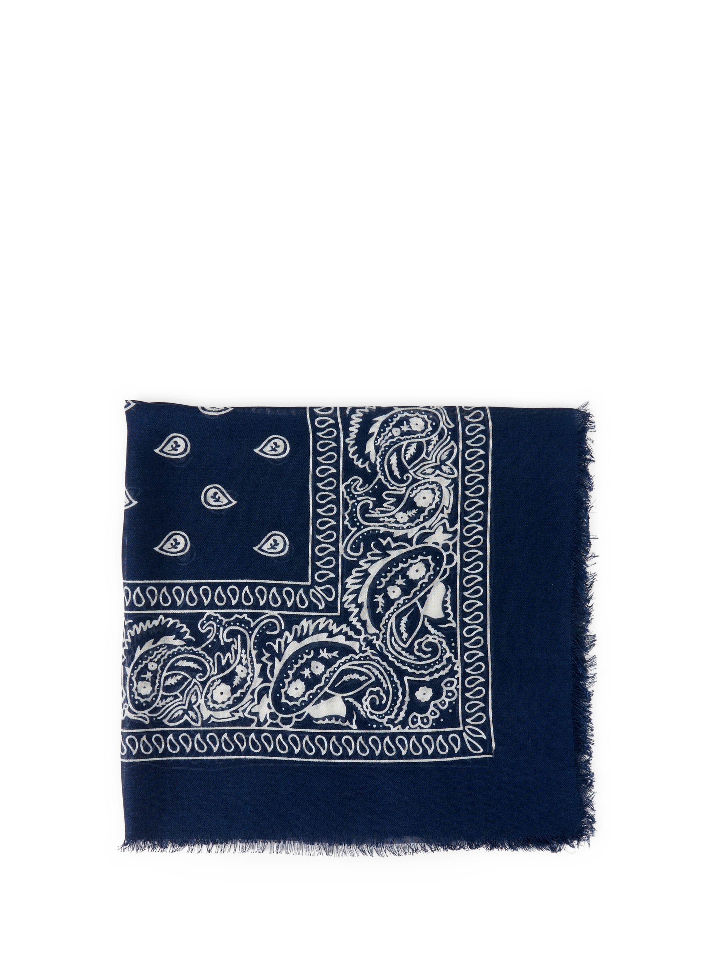 Etole carrée à imprimé AU PRINTEMPS PARIS Bleu