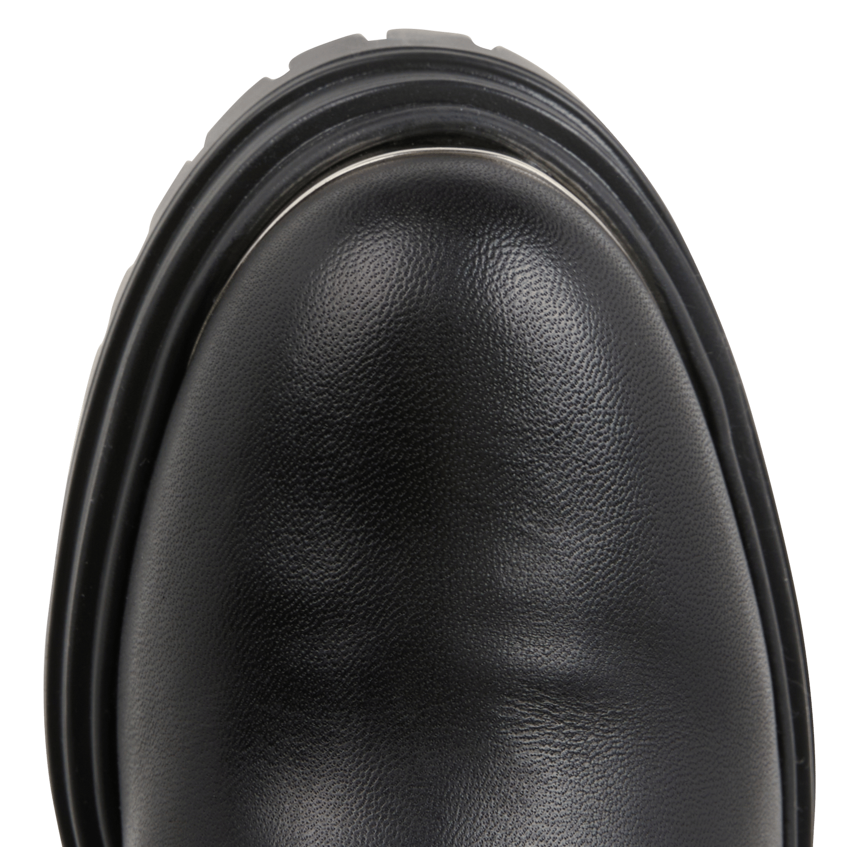 Bottines chelsea crantées en cuir IKKS Noir