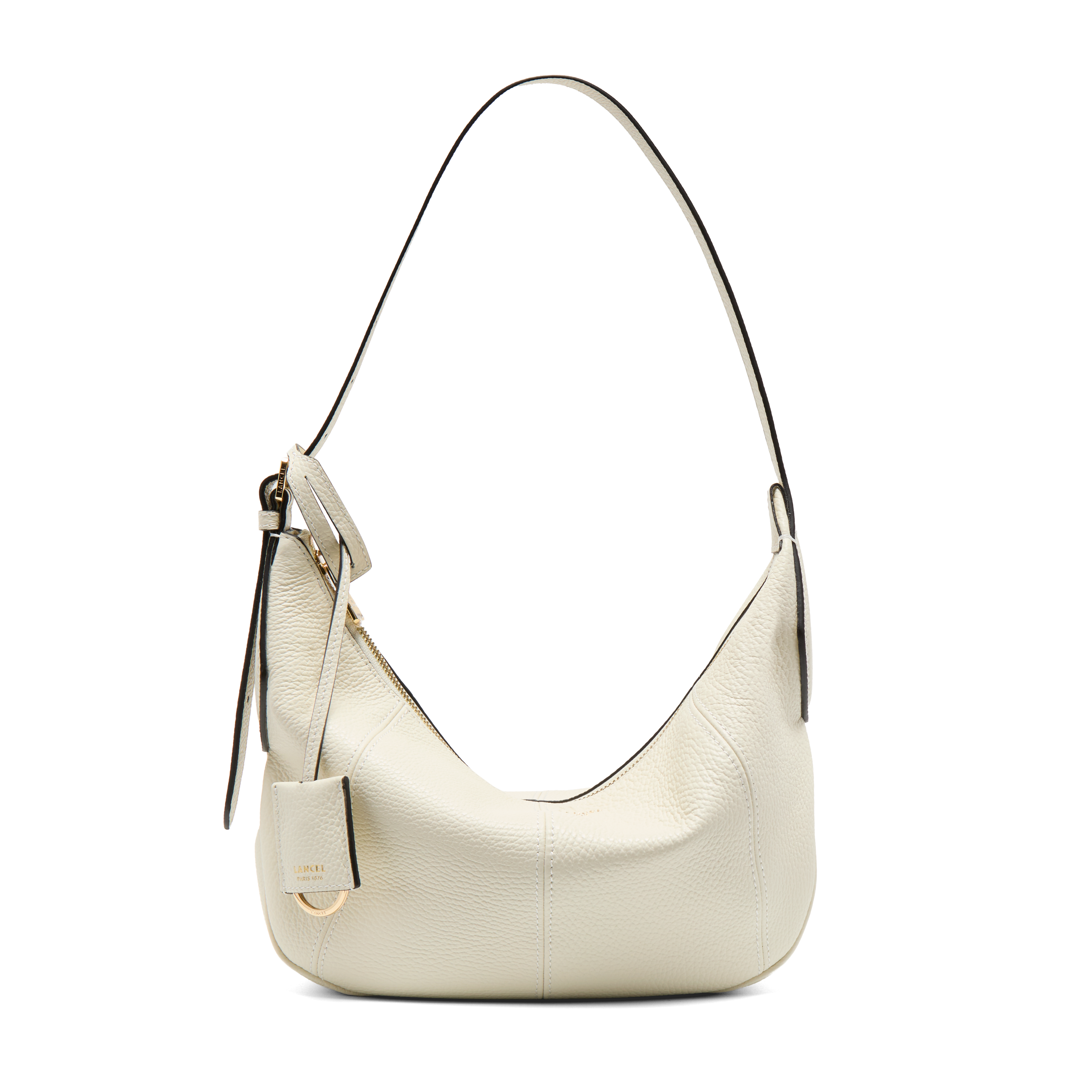 Sac hobo zippé m victoire de lancel en cuir LANCEL Blanc