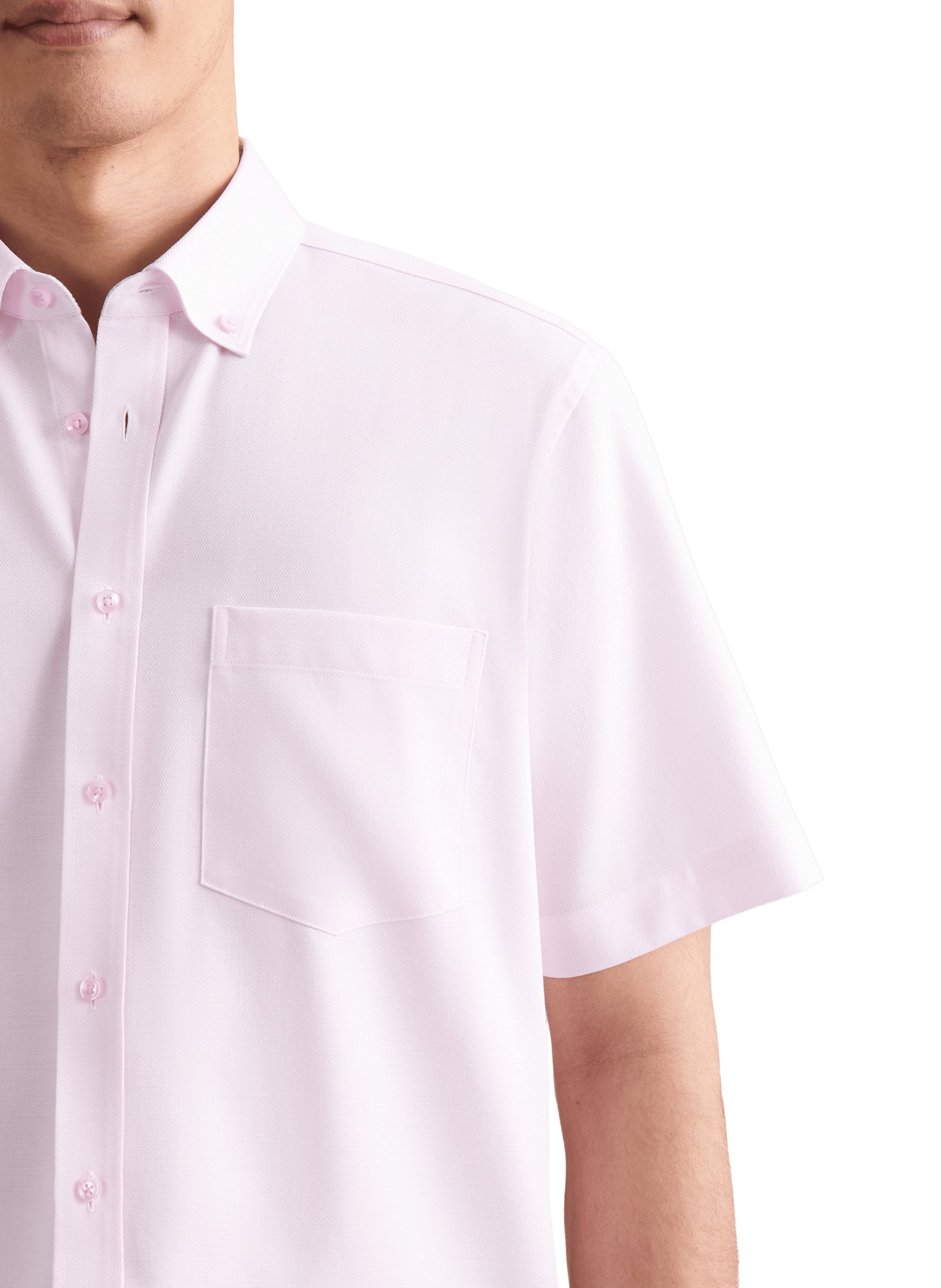 Chemise unie à manches courtes en lin SEIDENSTICKER Bleu