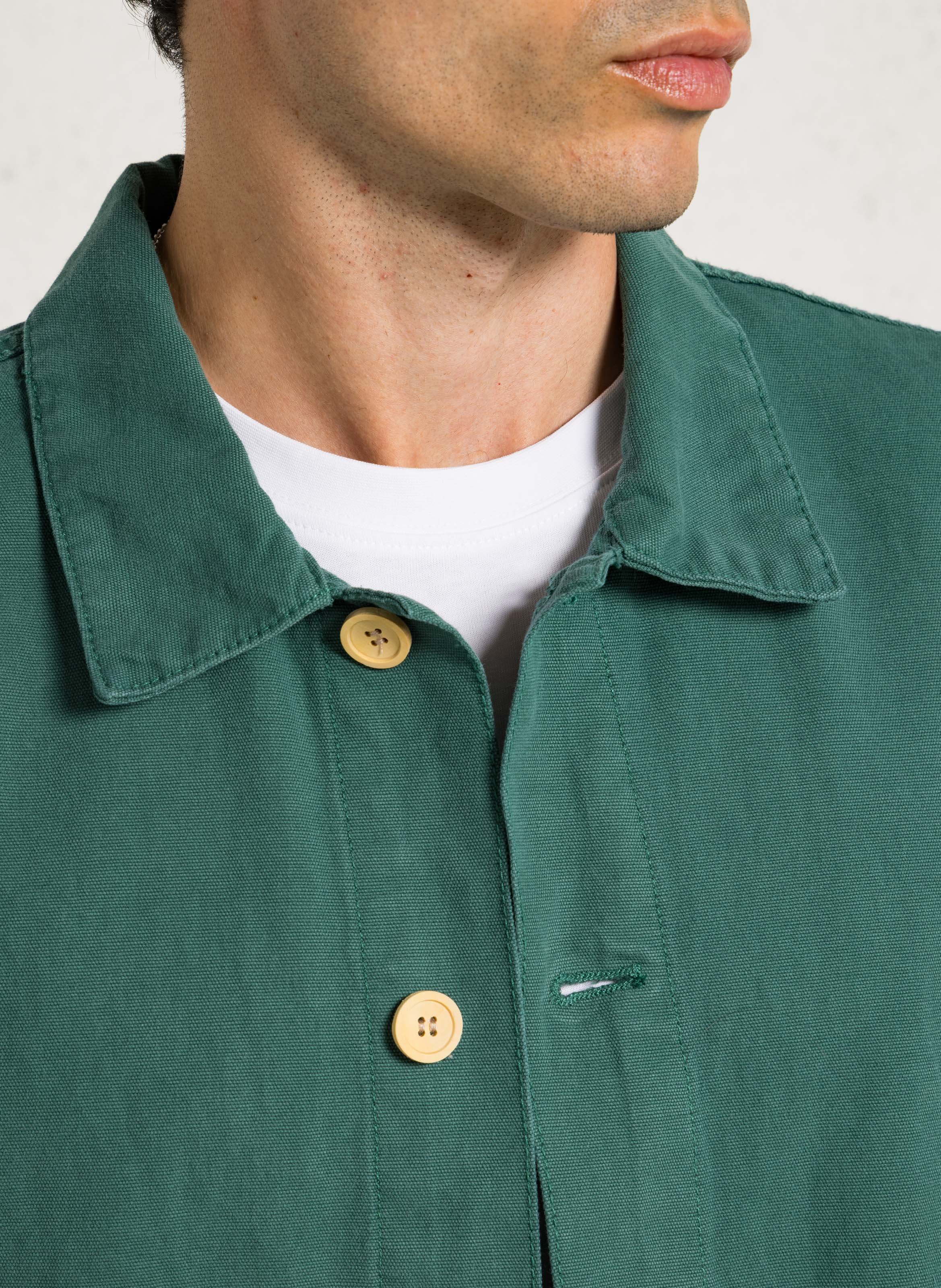 Veste droite  col classique droite en coton ARMOR-LUX Vert