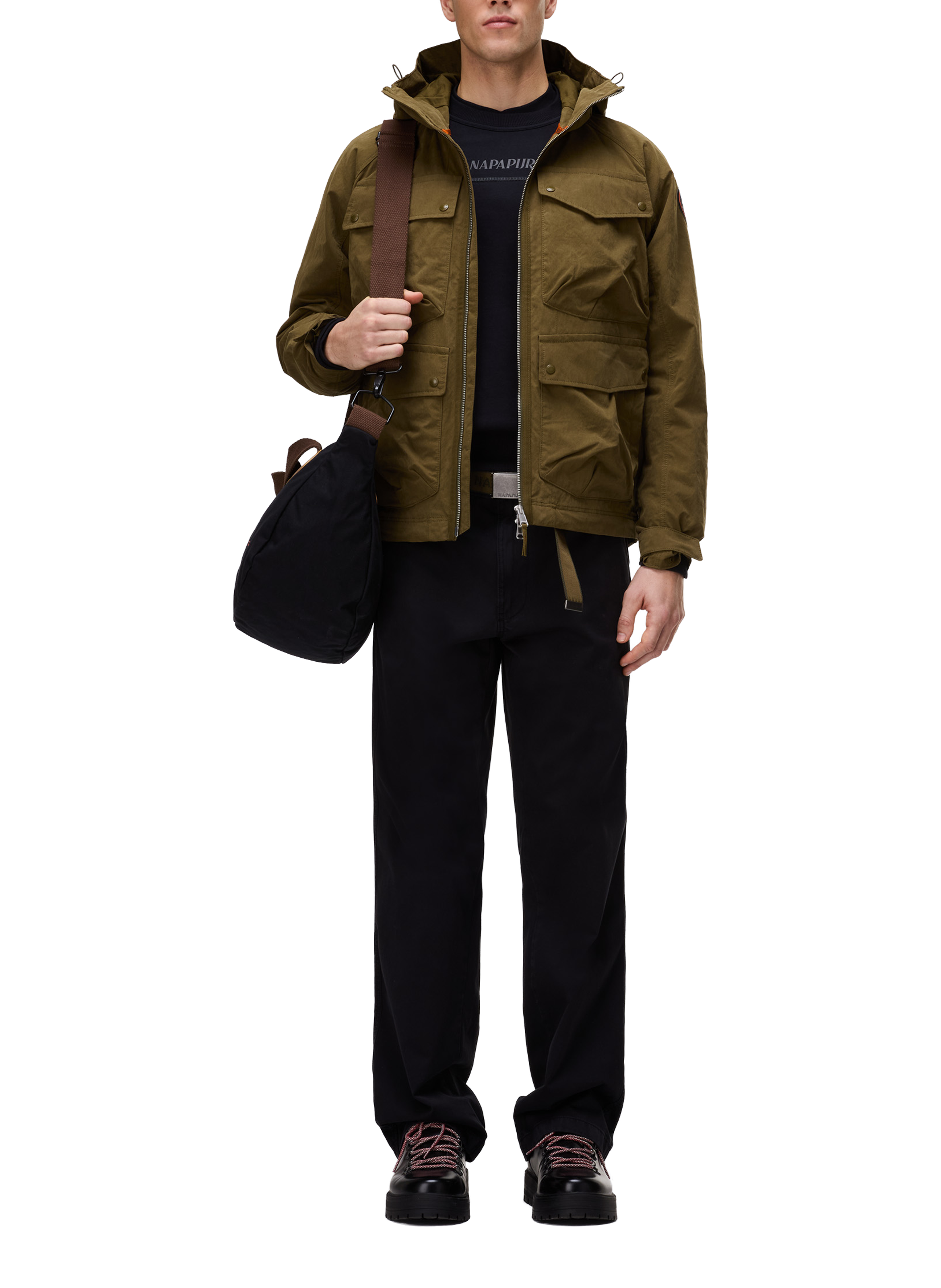 Veste à capuche Rivalto en coton mélangé NAPAPIJRI Kaki