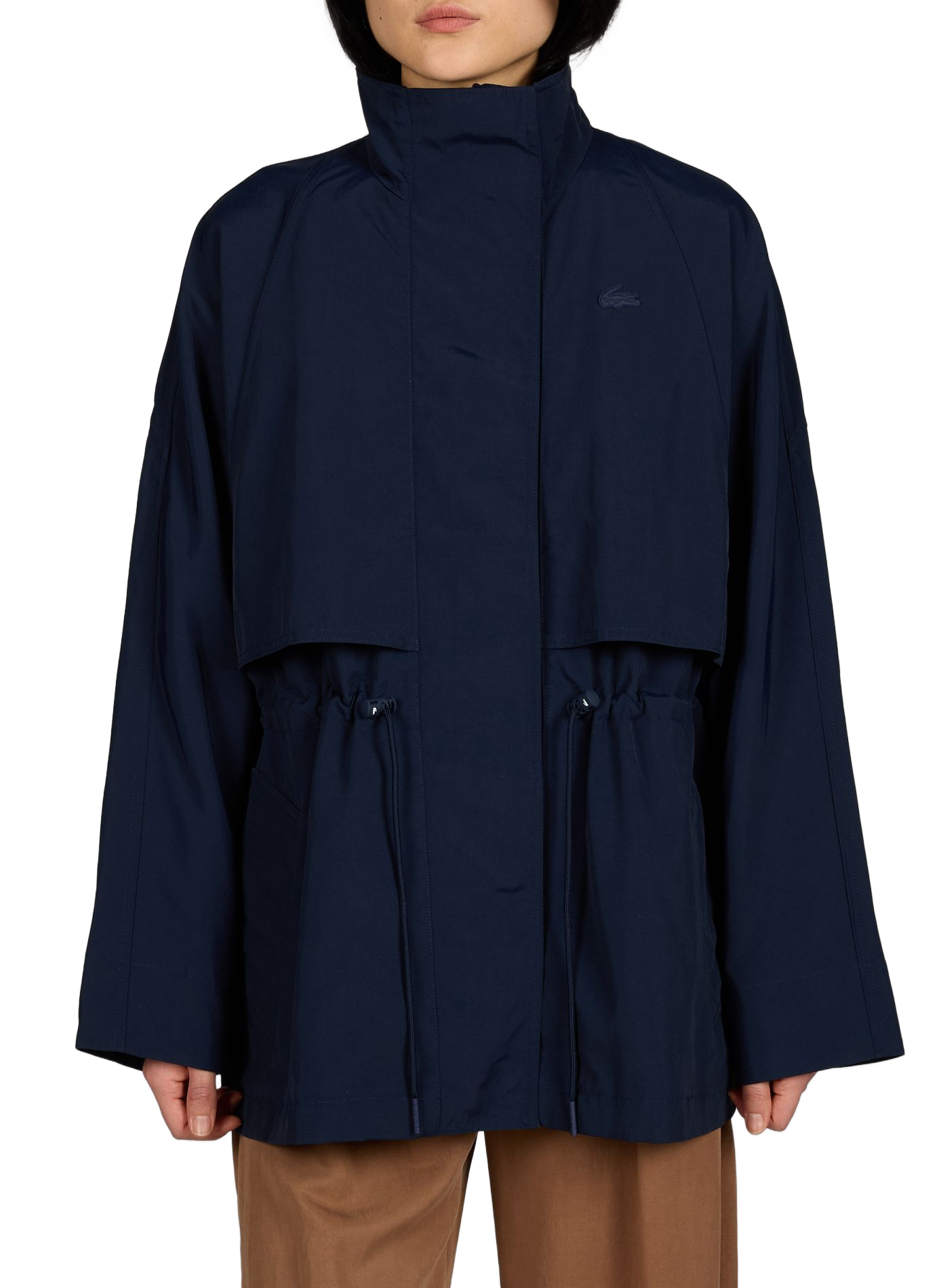 Parka à capuche en coton LACOSTE Bleu