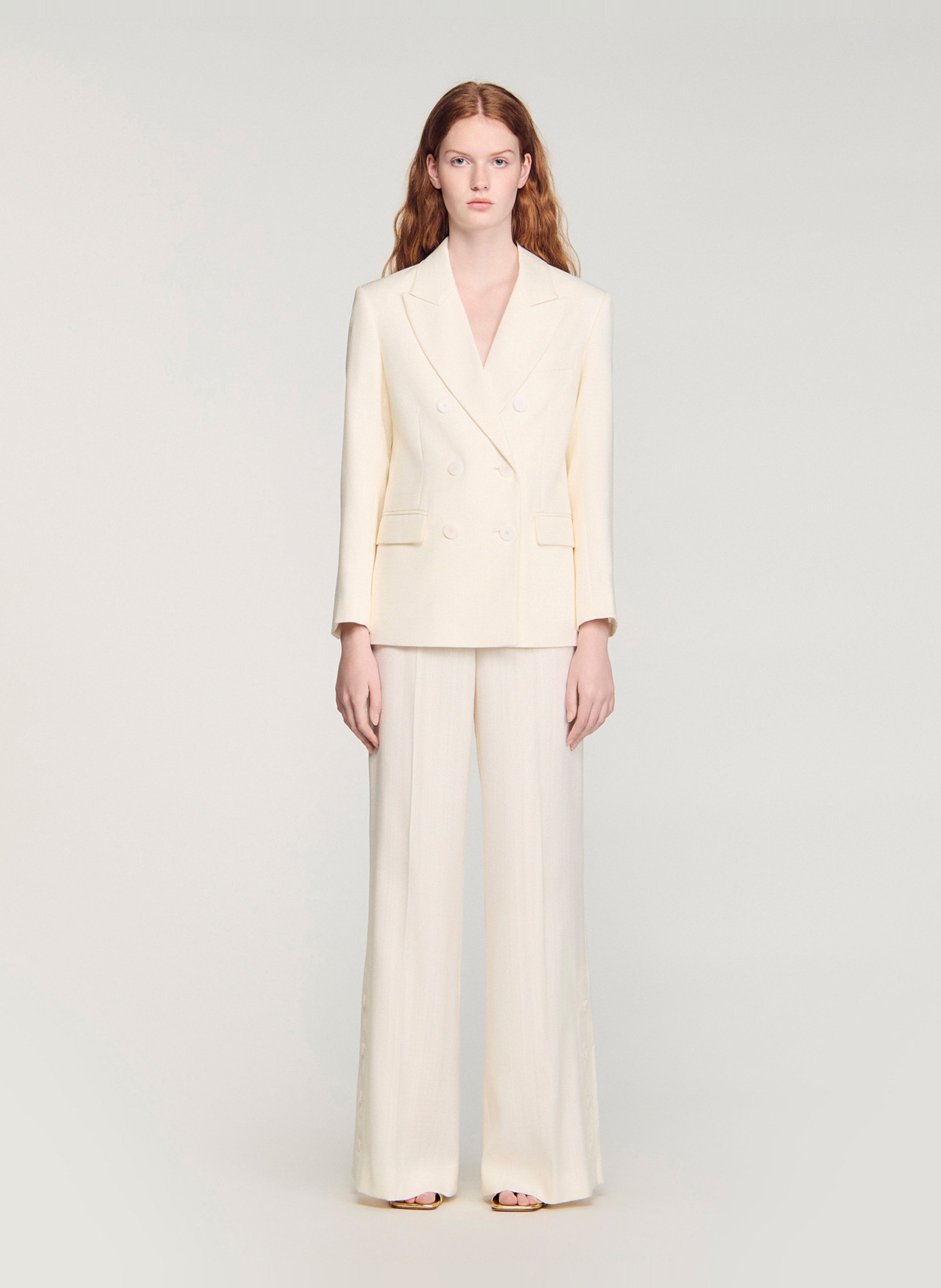 Veste de tailleur ajustée SANDRO Beige