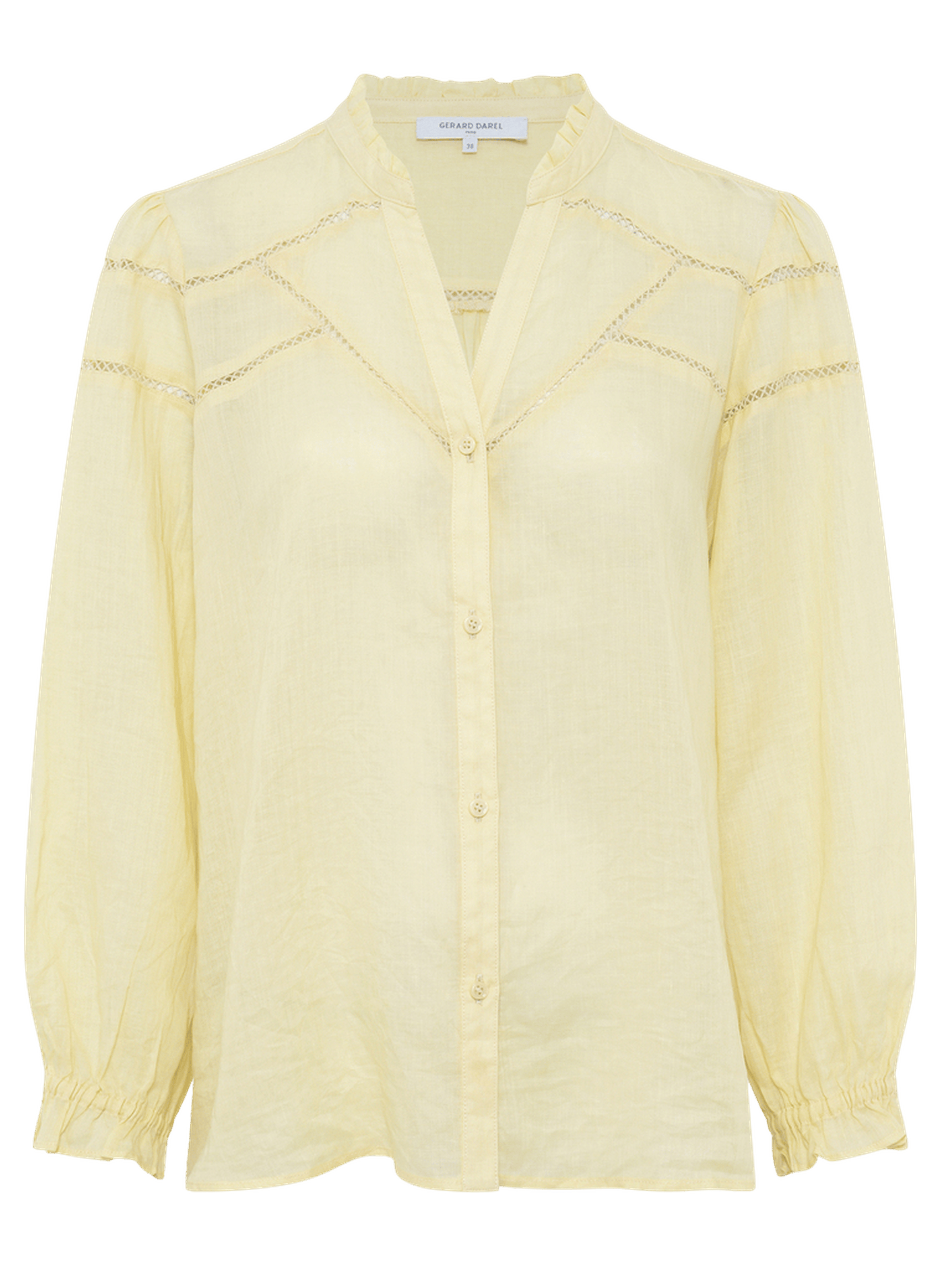 Chemise fine à broderies - cristel GERARD DAREL Jaune