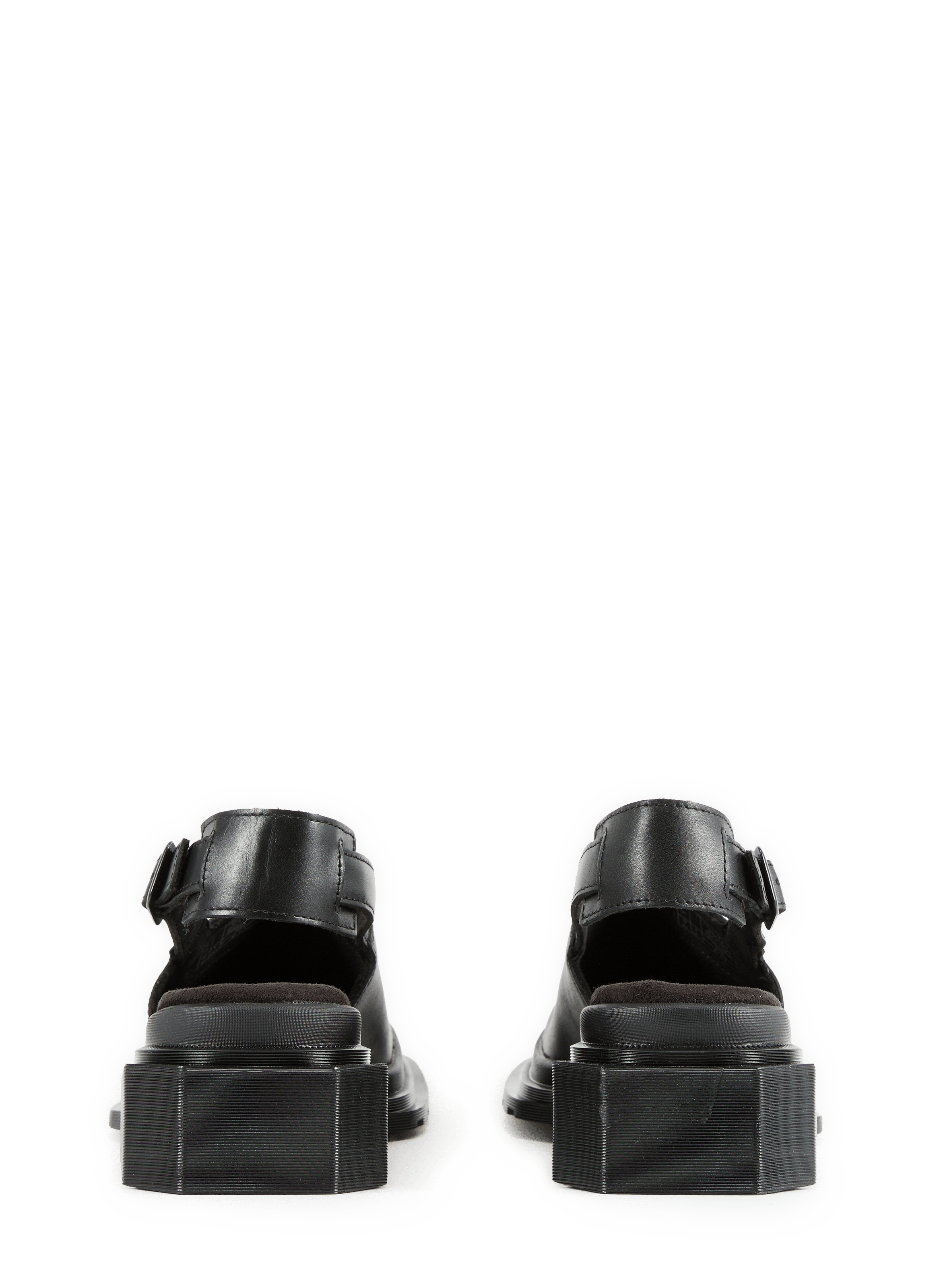 Square-toe leather mules Maybole DR. MARTENS Black