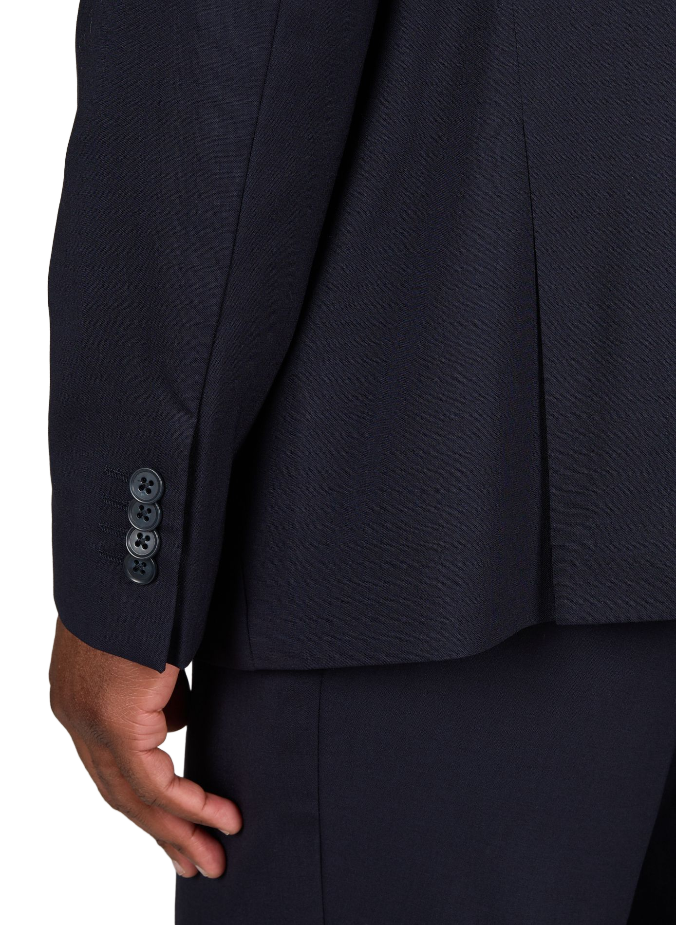 Solid virgin wool blend blazer PIERRE CARDIN Blue