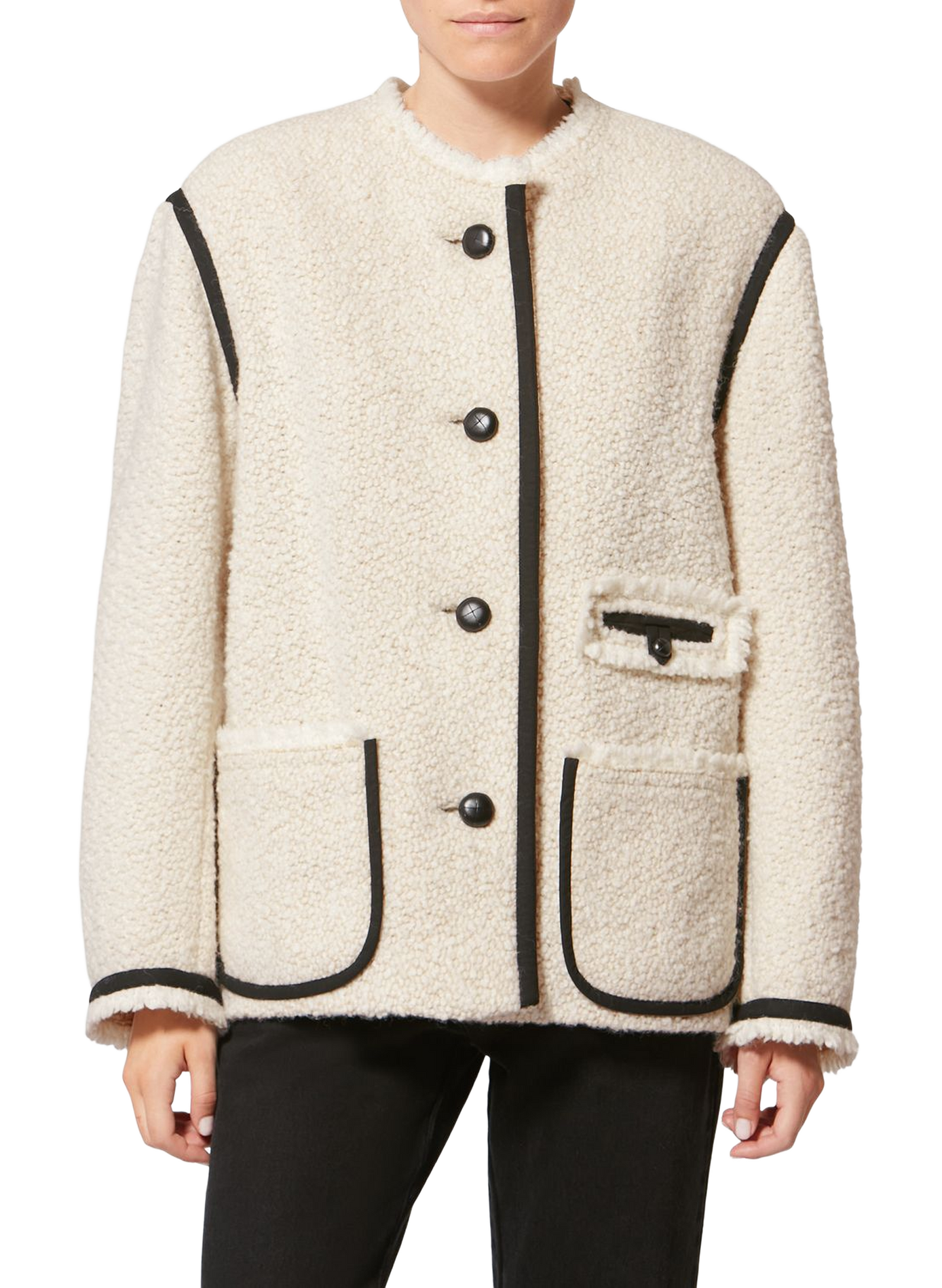 Tweed-Bouclé-Jacke aus Wollmischung von Maylin ISABEL MARANT Weiss