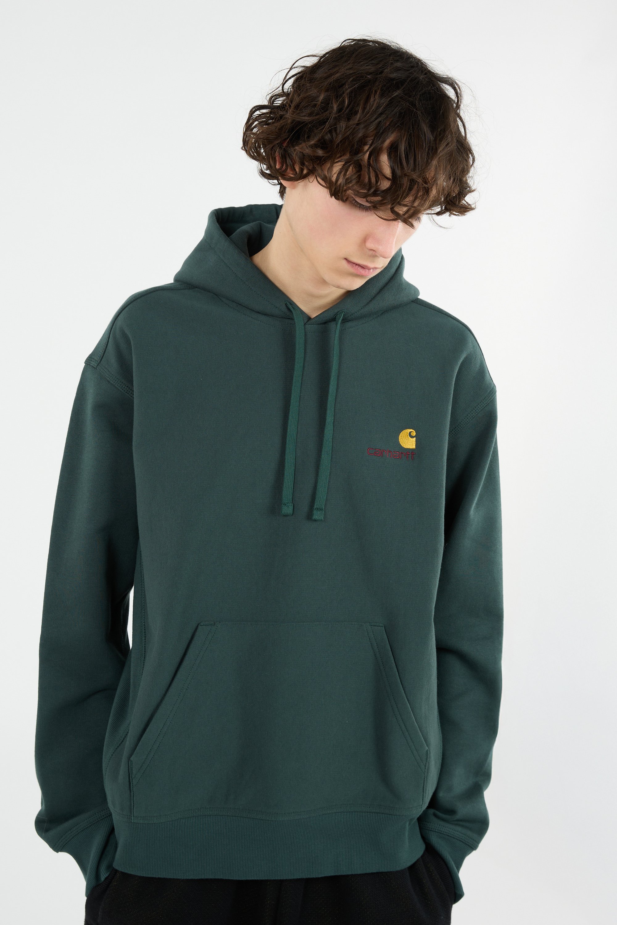 Hoodie american script CARHARTT WIP Vert
