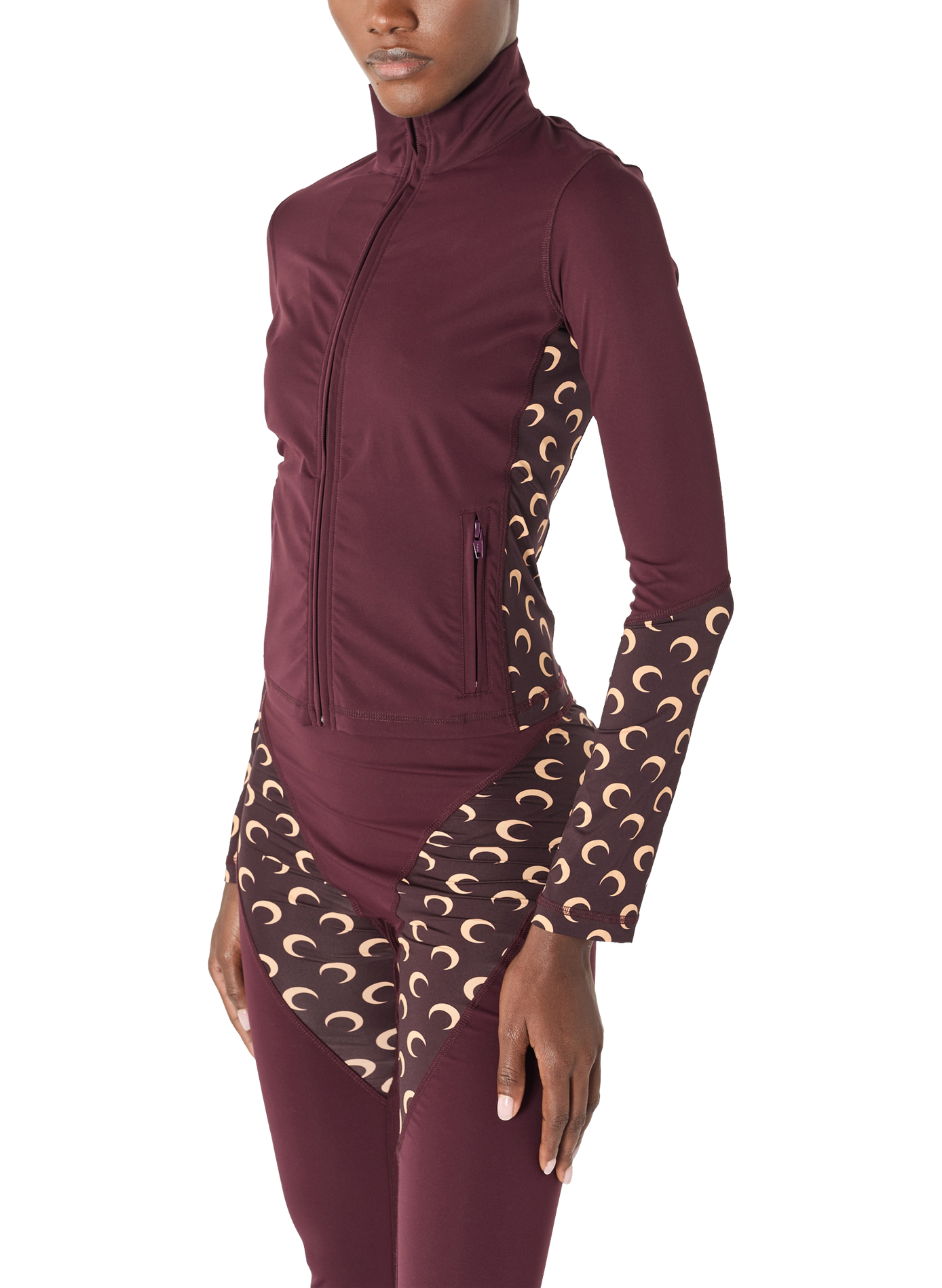 Legging athleisure à empiècements moon MARINE SERRE Marron