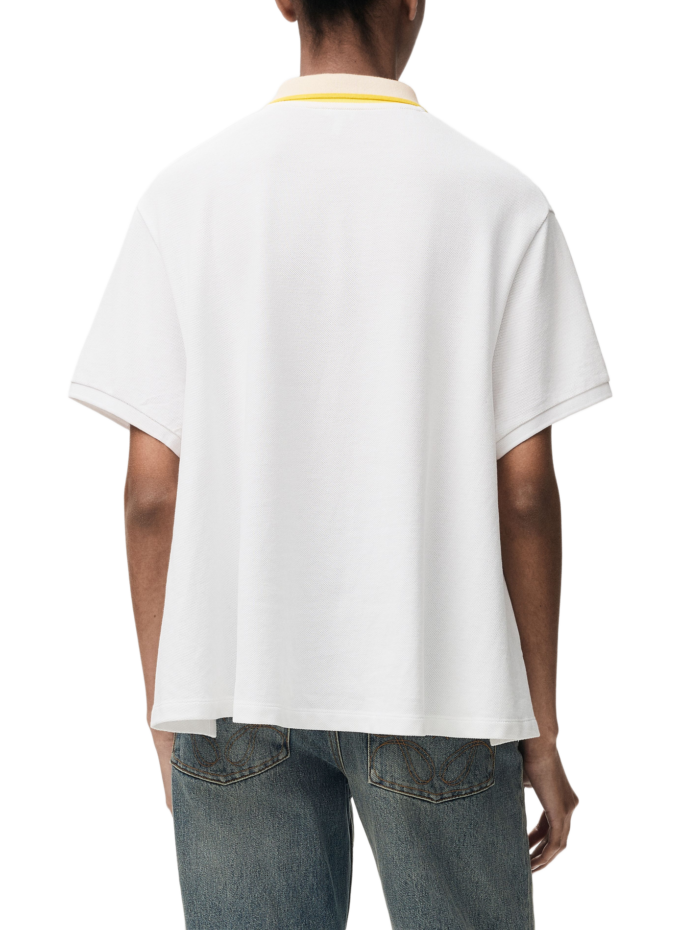A-line cotton polo LOEWE White