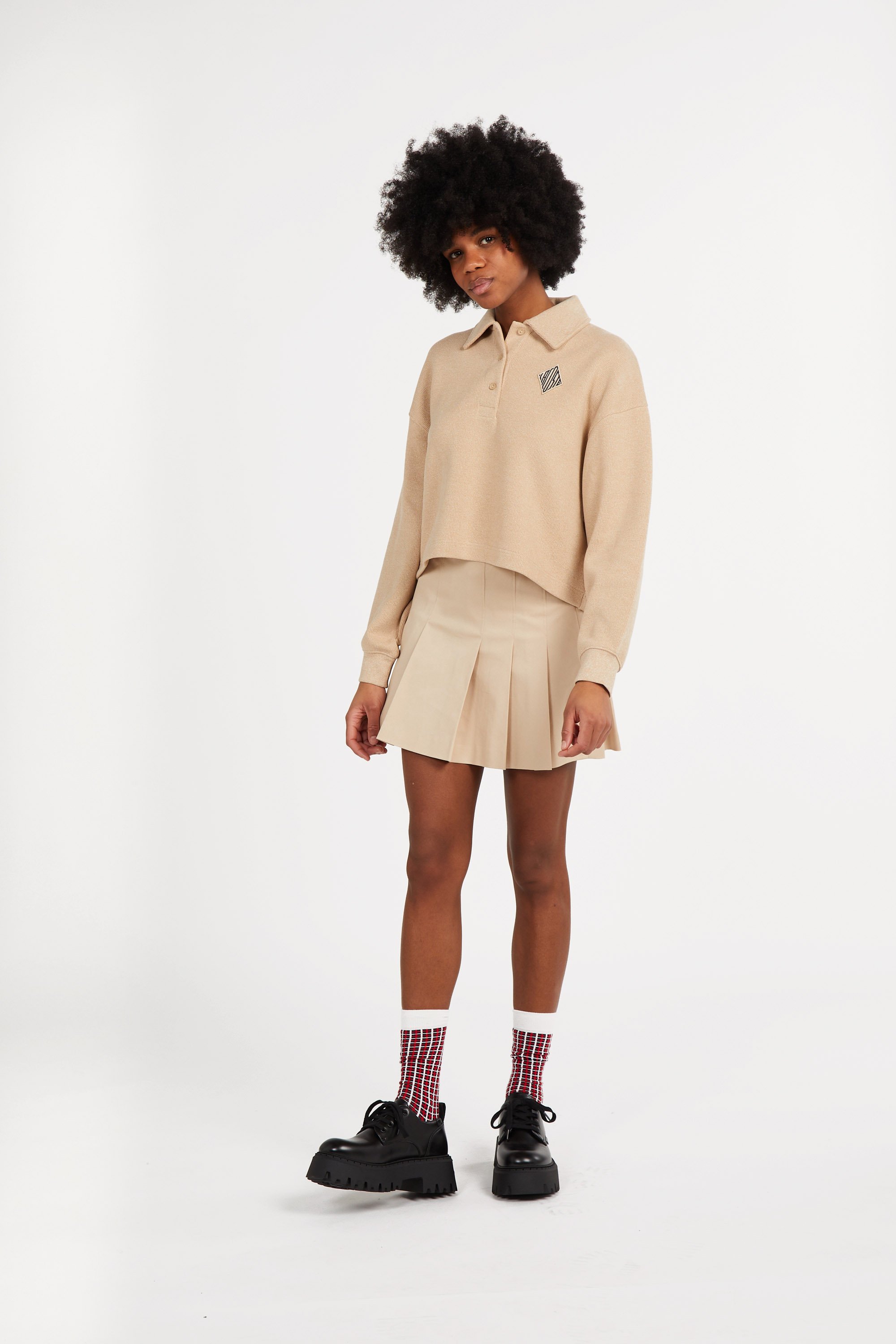 Polo sweatshirt LACOSTE Beige
