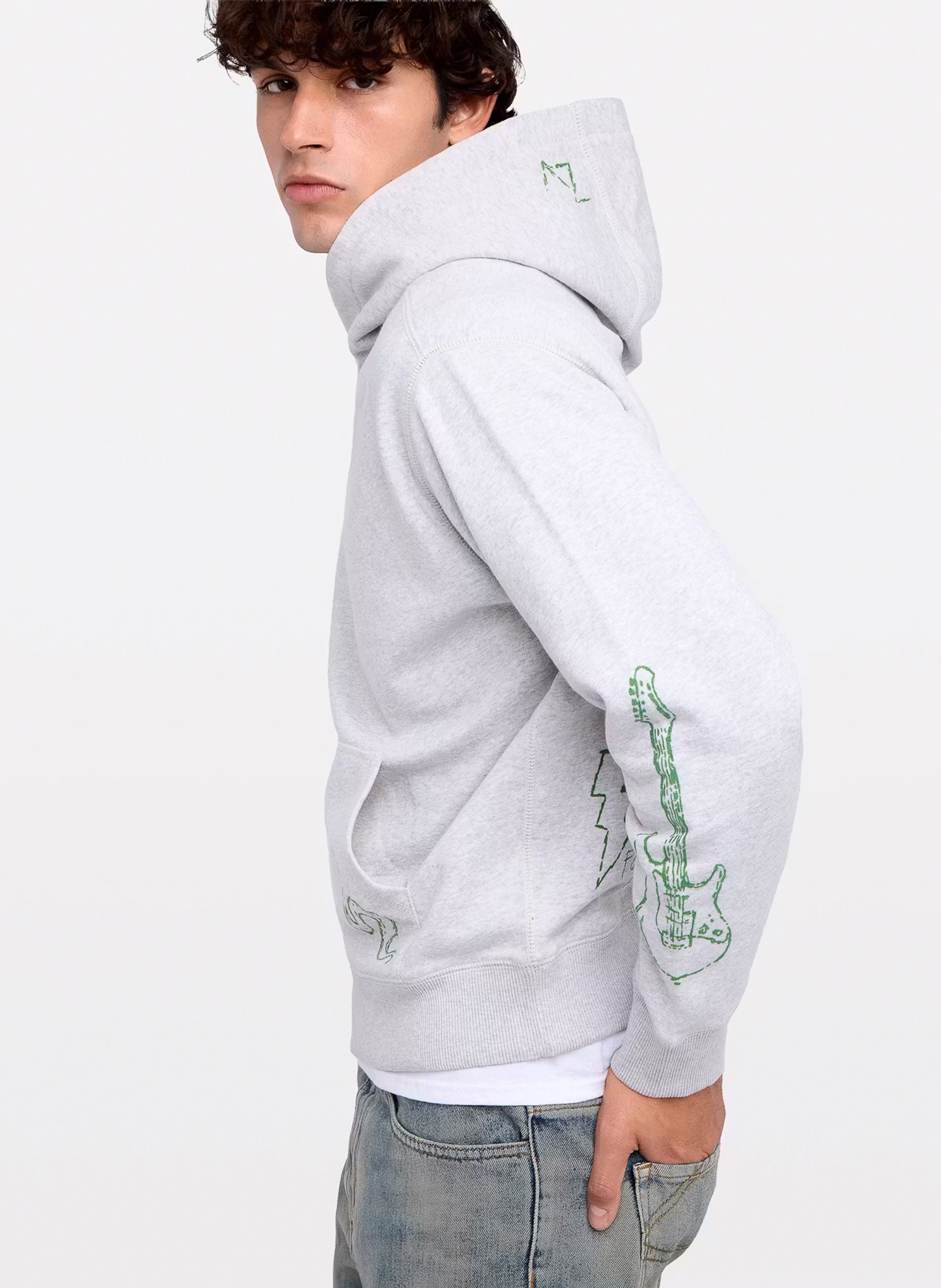 Sweat col rond en coton sacha ZADIG&VOLTAIRE Gris