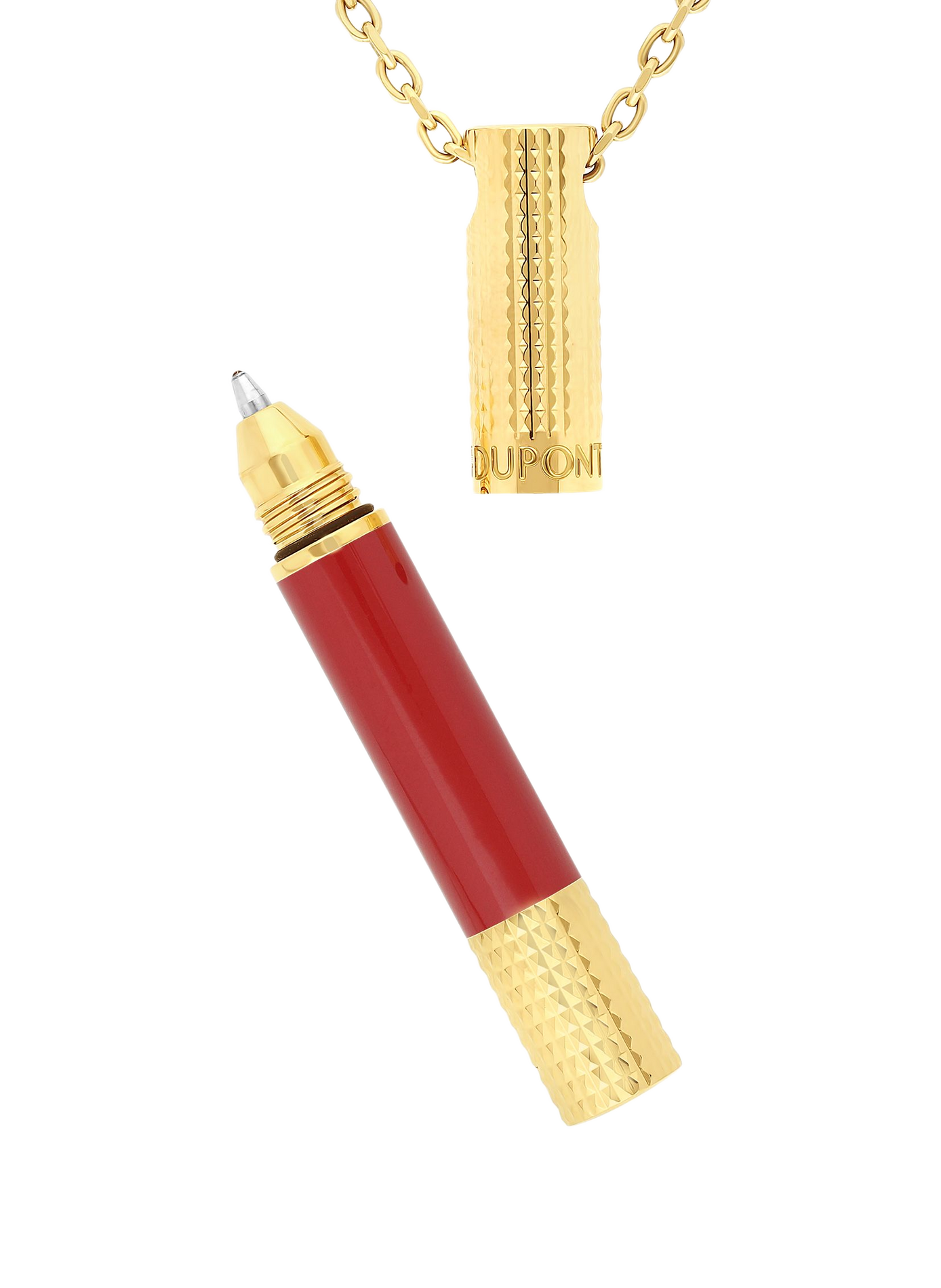 Mini ballpoint pen necklace S.T. DUPONT Red