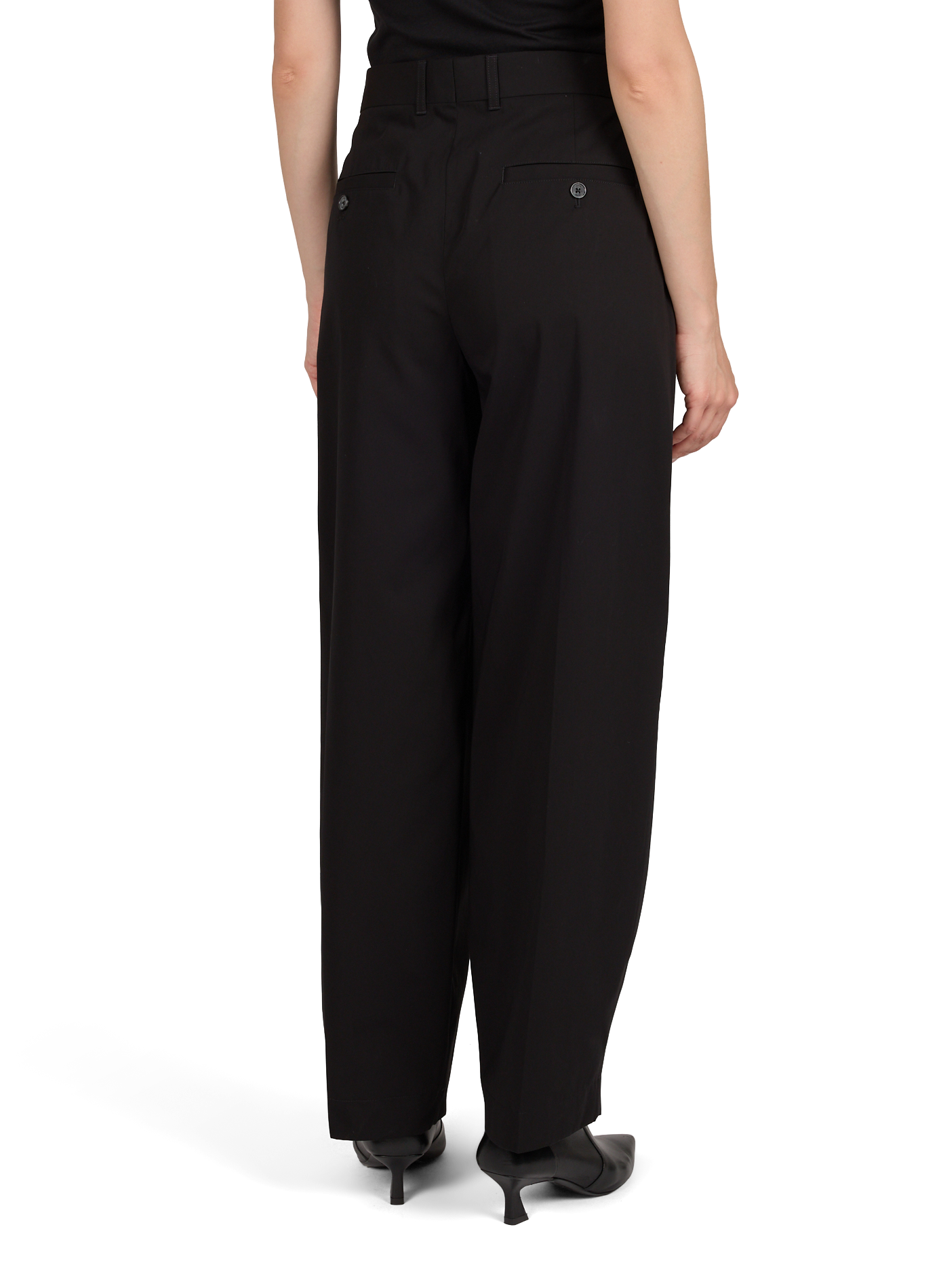 Pantalon droit en coton | Noir TOTEME Femme