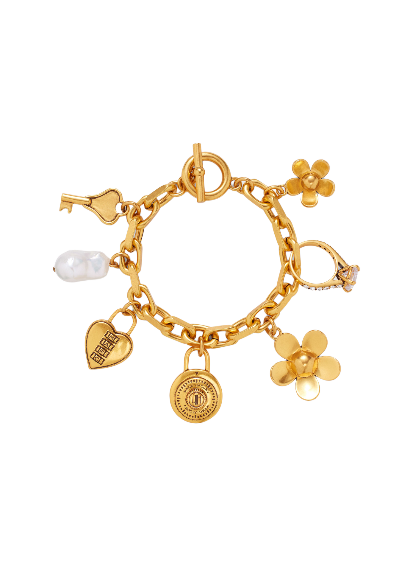 Pulsera Encanto Carta de Amor MARC JACOBS Dorado