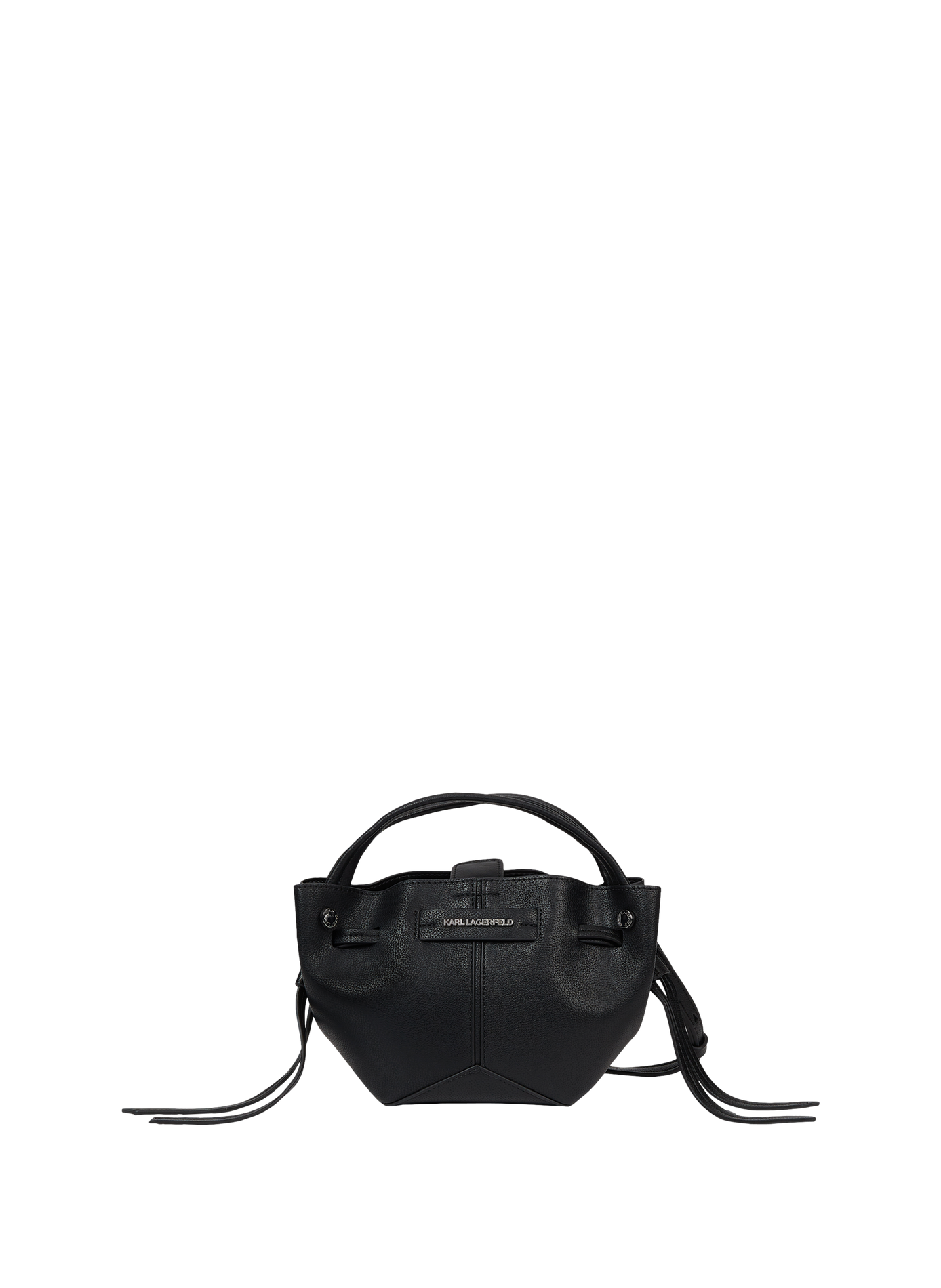 Mini bucket bag K/Pierced KARL LAGERFELD Black