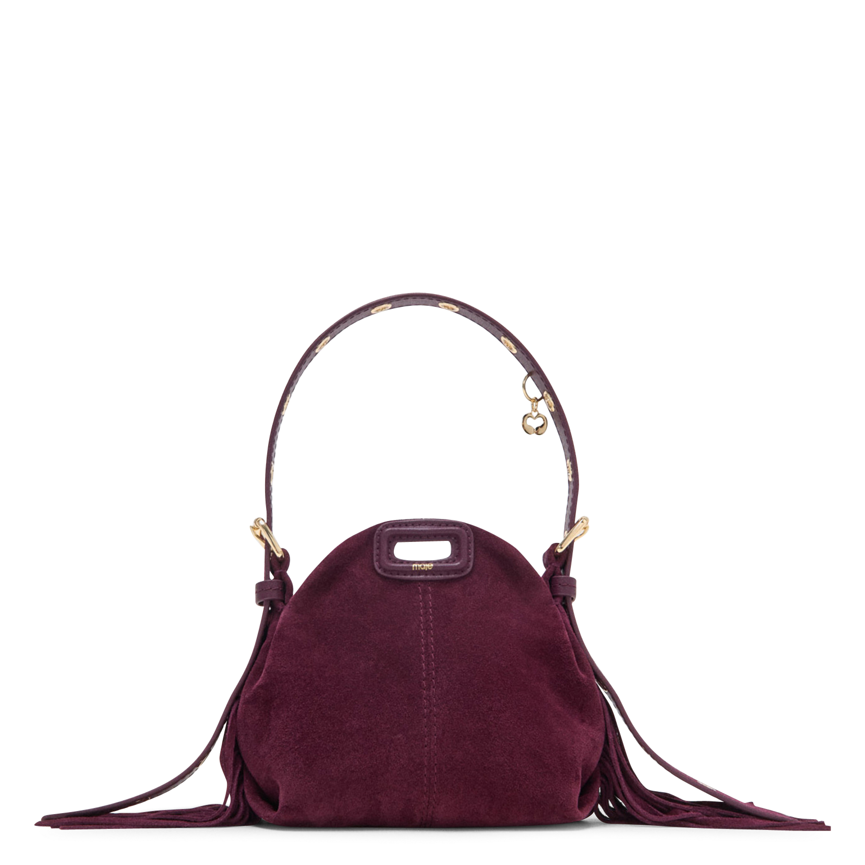 Sac bandoulière en cuir MAJE Violet