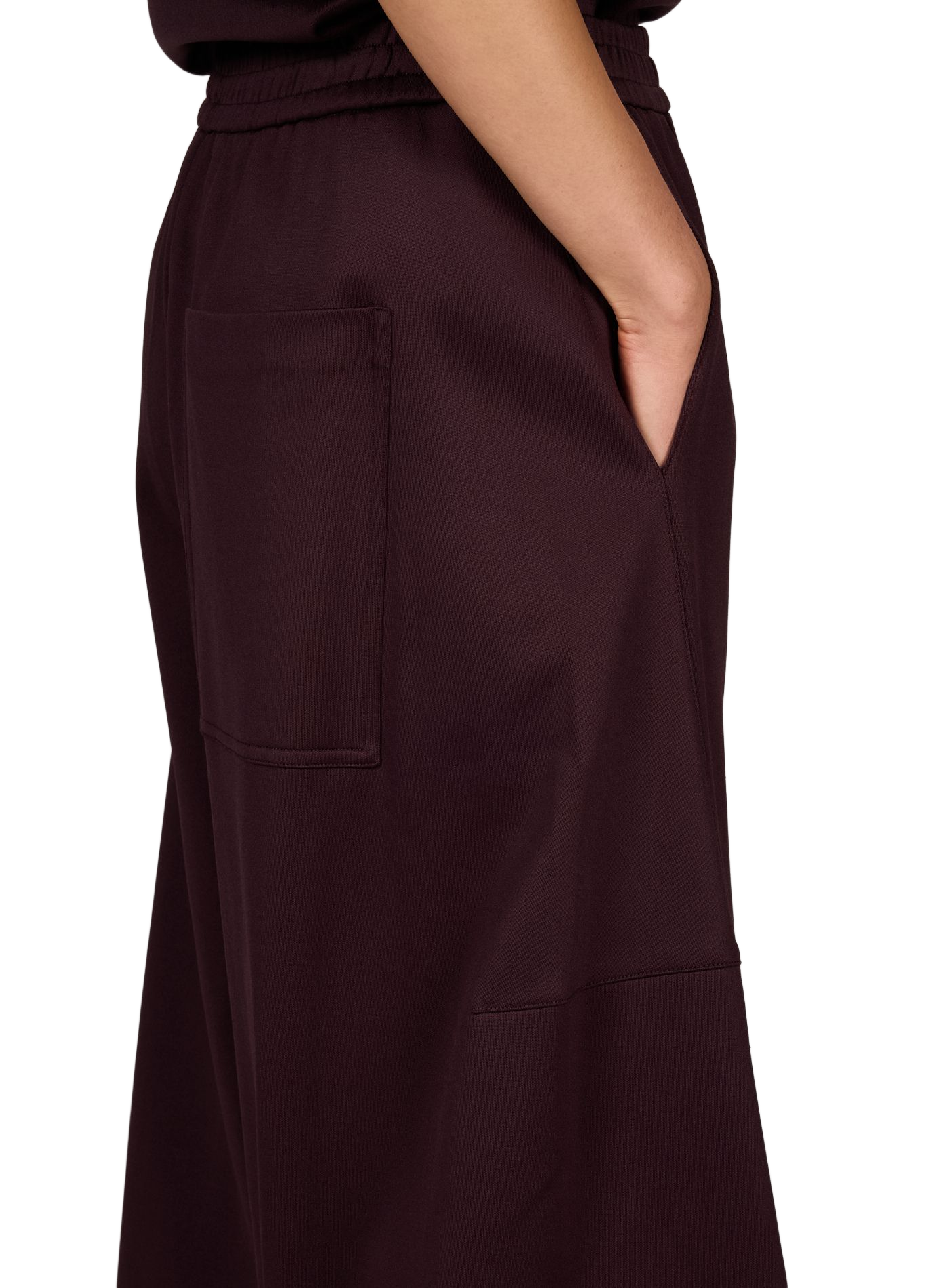 Hoch sitzende weite Hose TIBI Braun