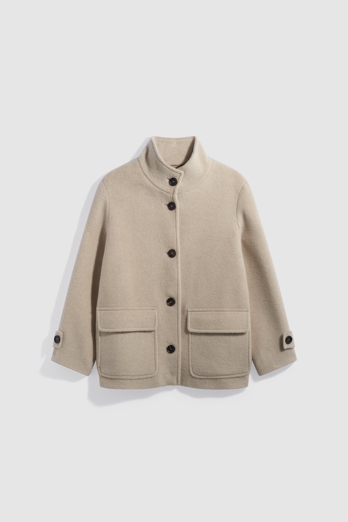 Manteau court en laine et alpaga - alay GERARD DAREL Beige