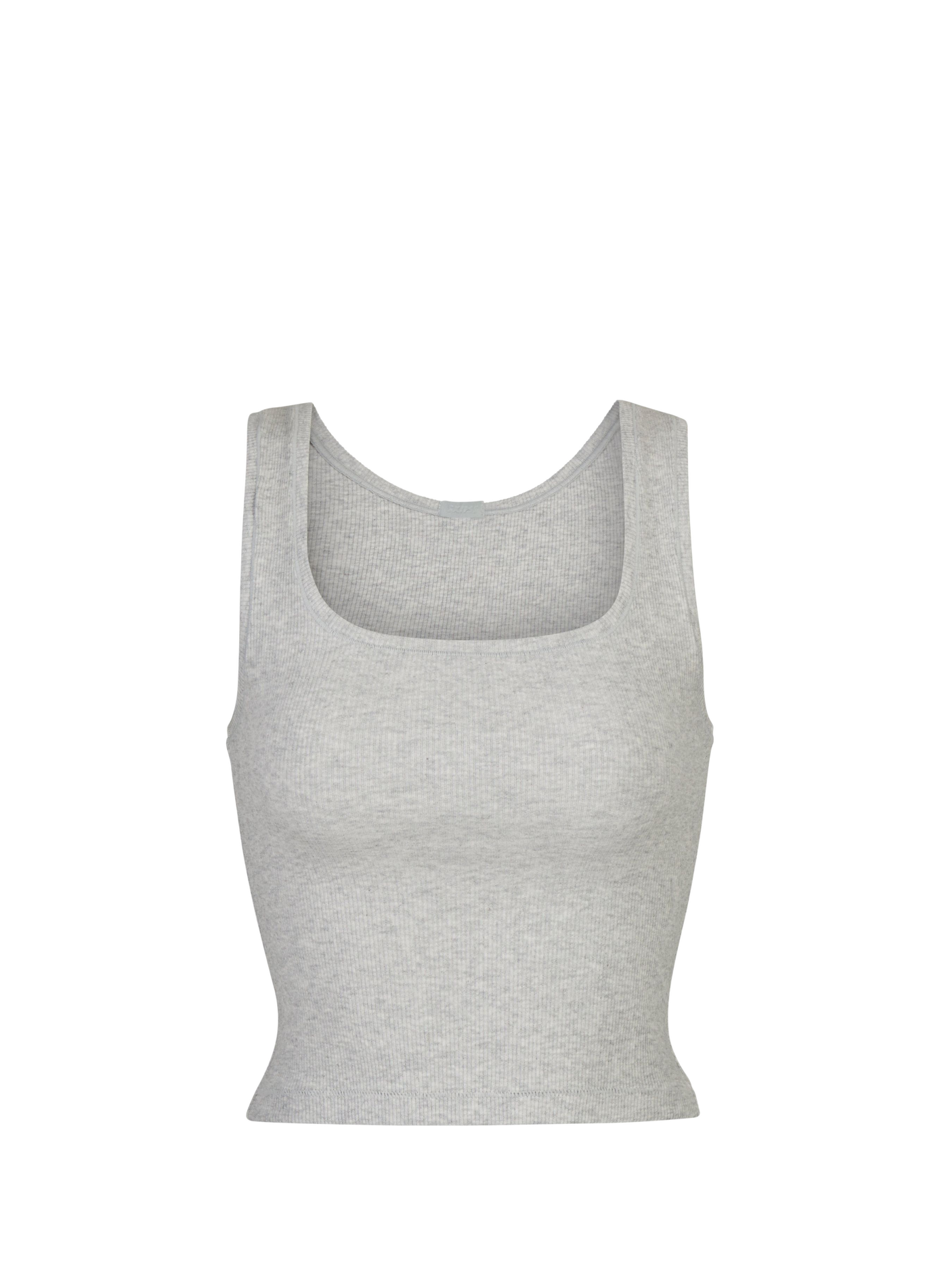Ribbed cotton blend short. SKIMS Grey