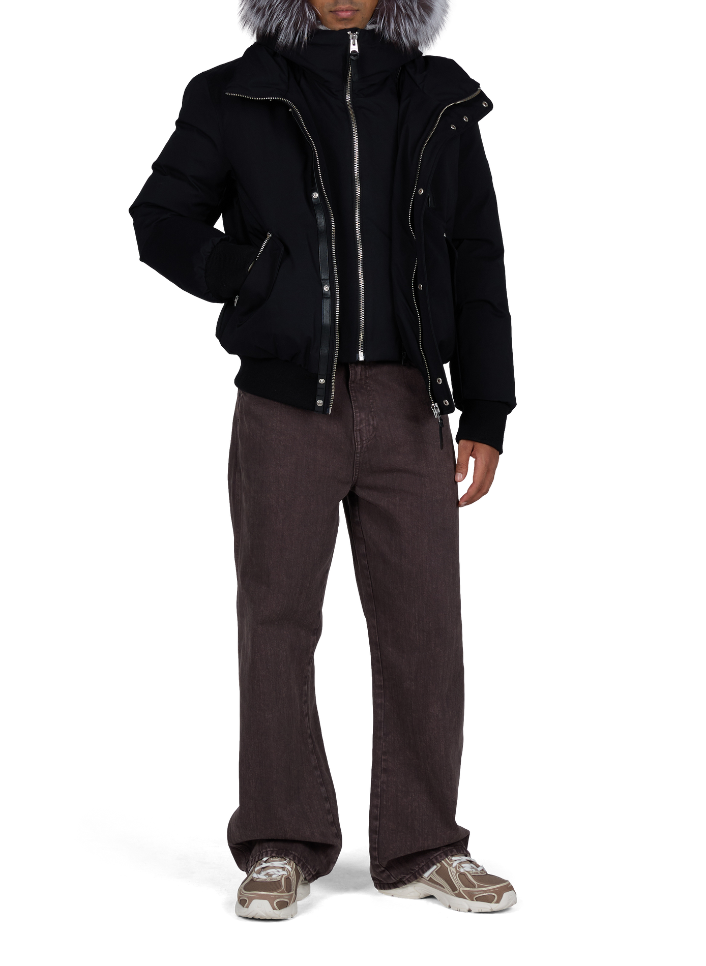 Dixon-XZ Jacke mit weitem Schnitt und hohem Kragen MACKAGE Schwarz